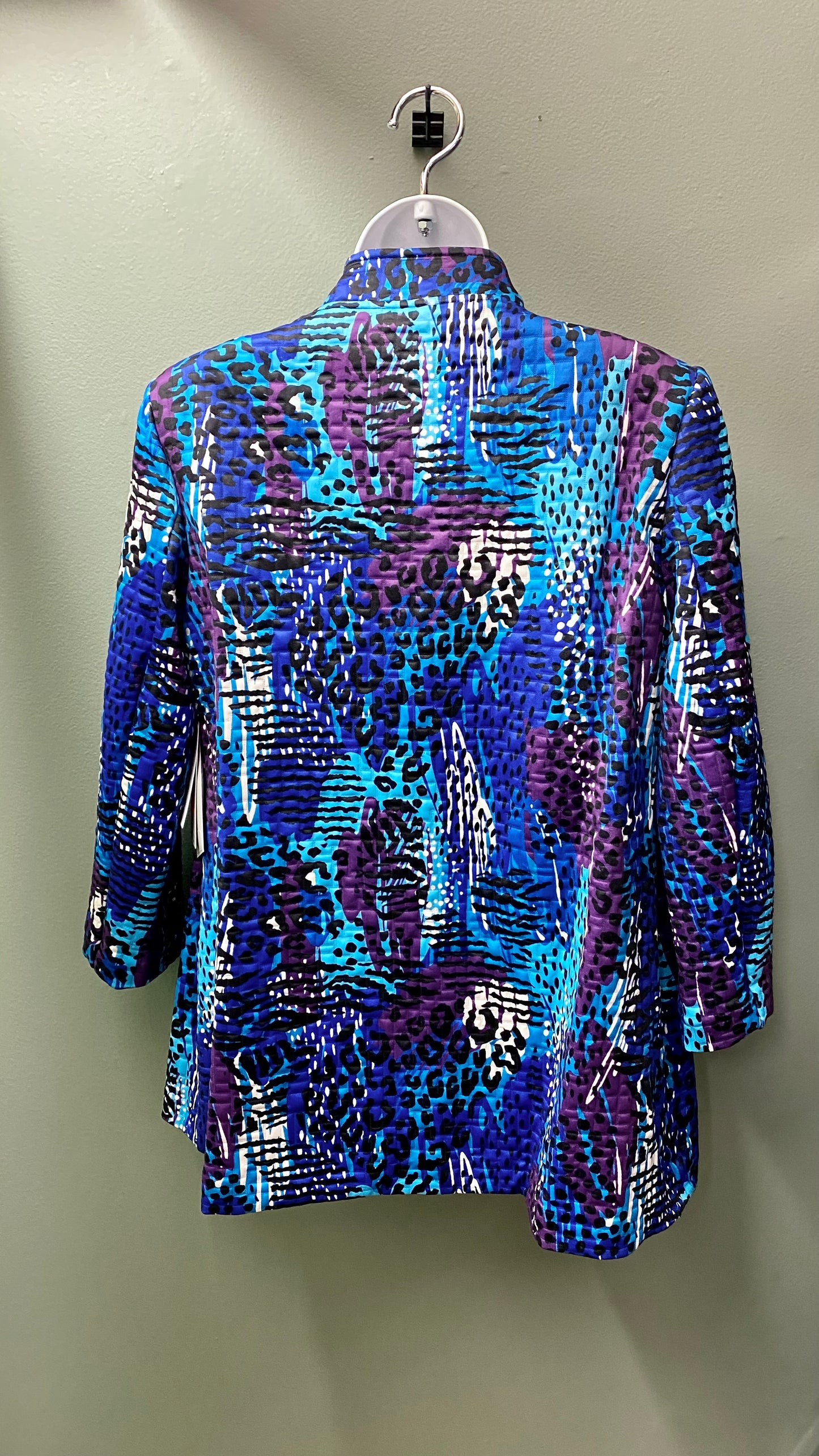 Multiples Quilted Open Front Jacket