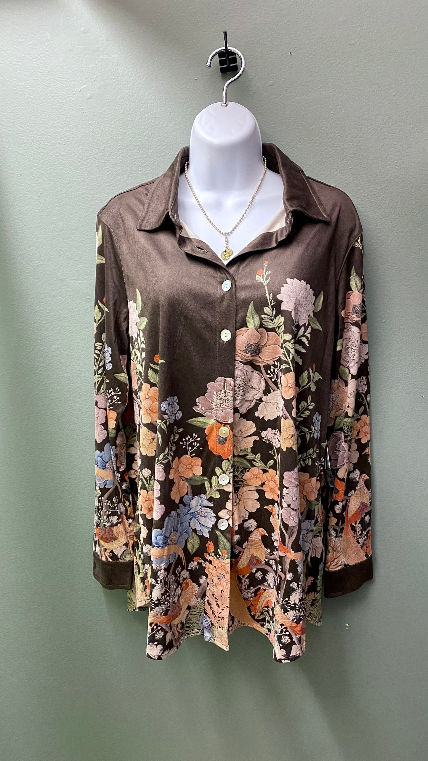 Multiples Suede Floral Top