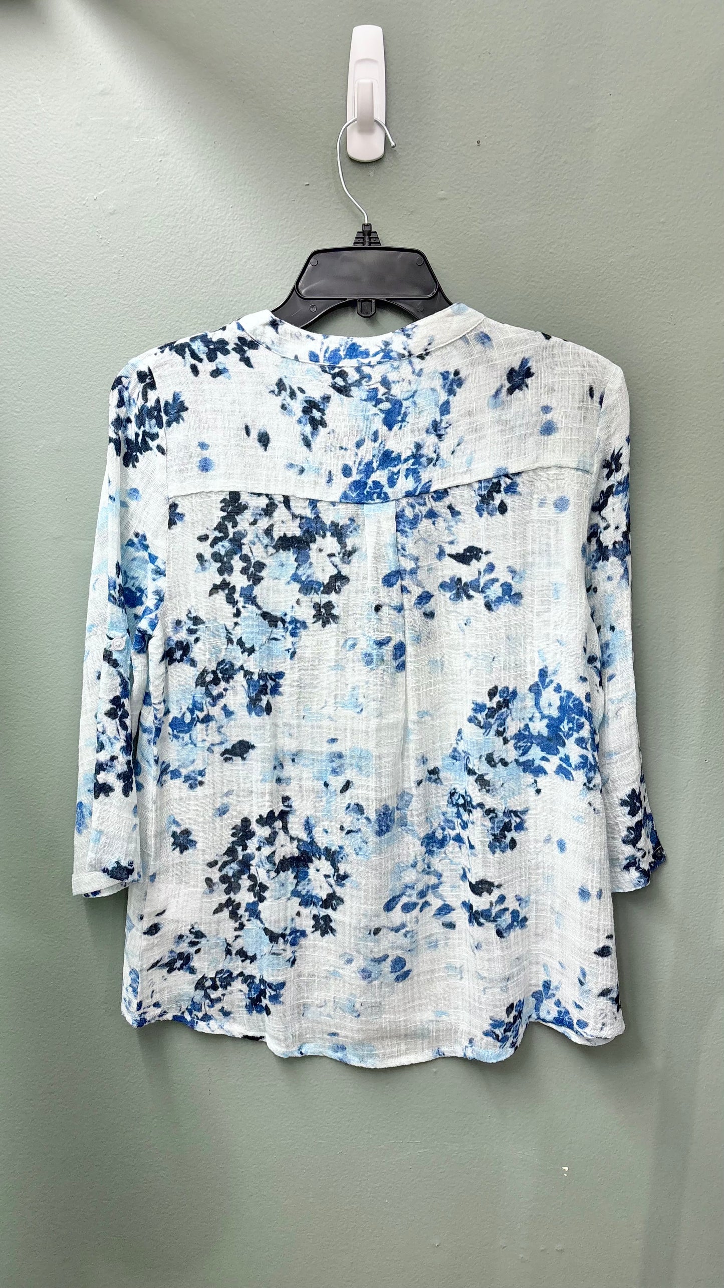 * Charlie B Blue Floral Gauzy Top