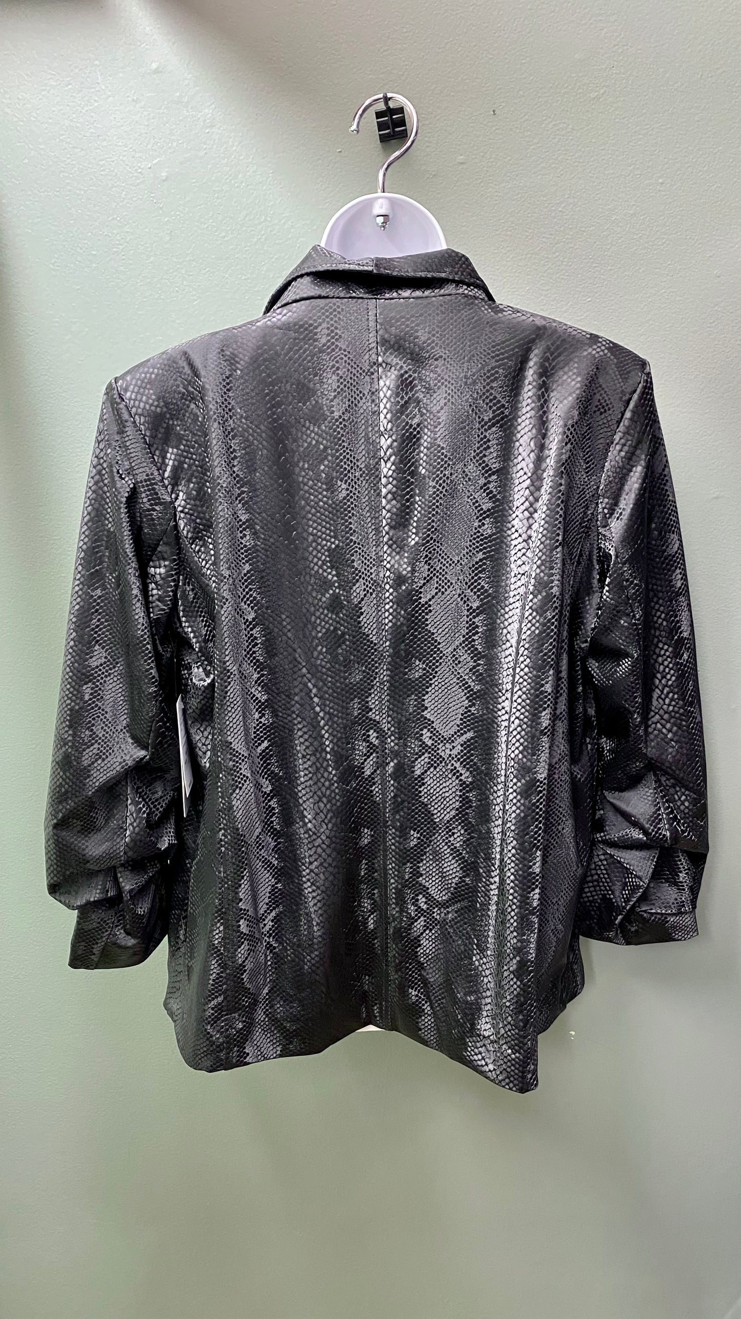 Multiples Scale Print Open Front Jacket