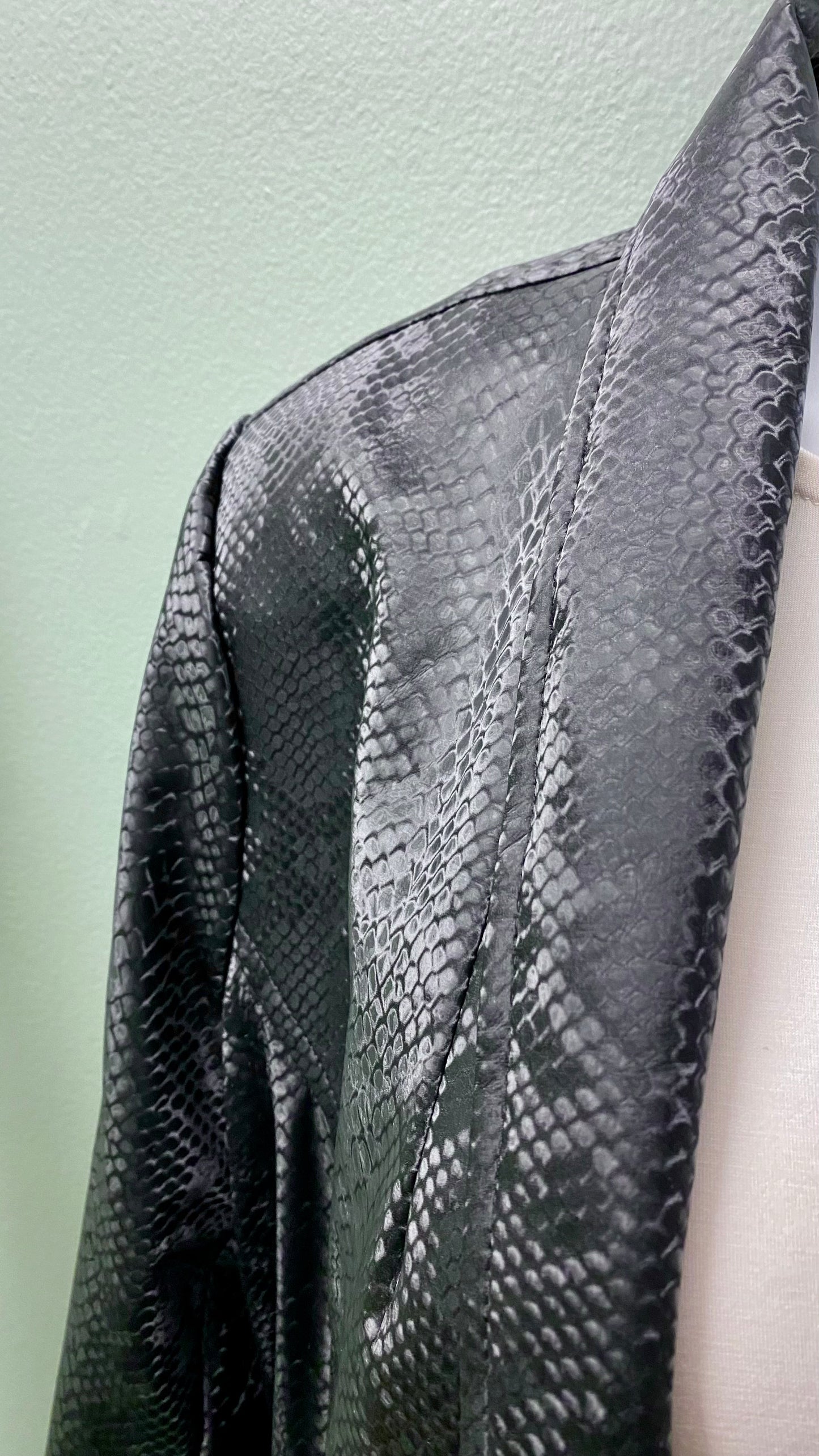 Multiples Scale Print Open Front Jacket
