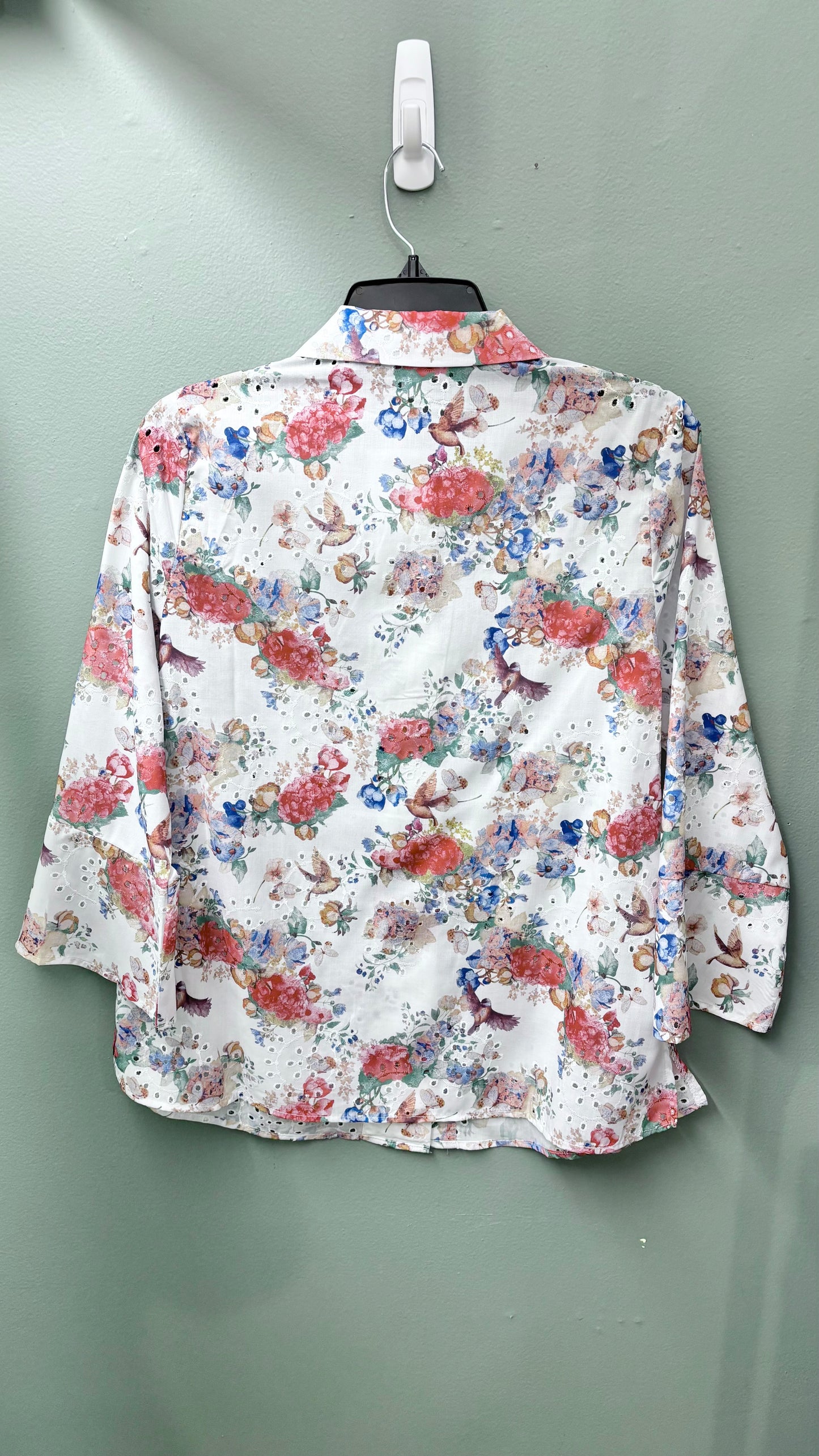 * Kamana Eyelet Floral Top