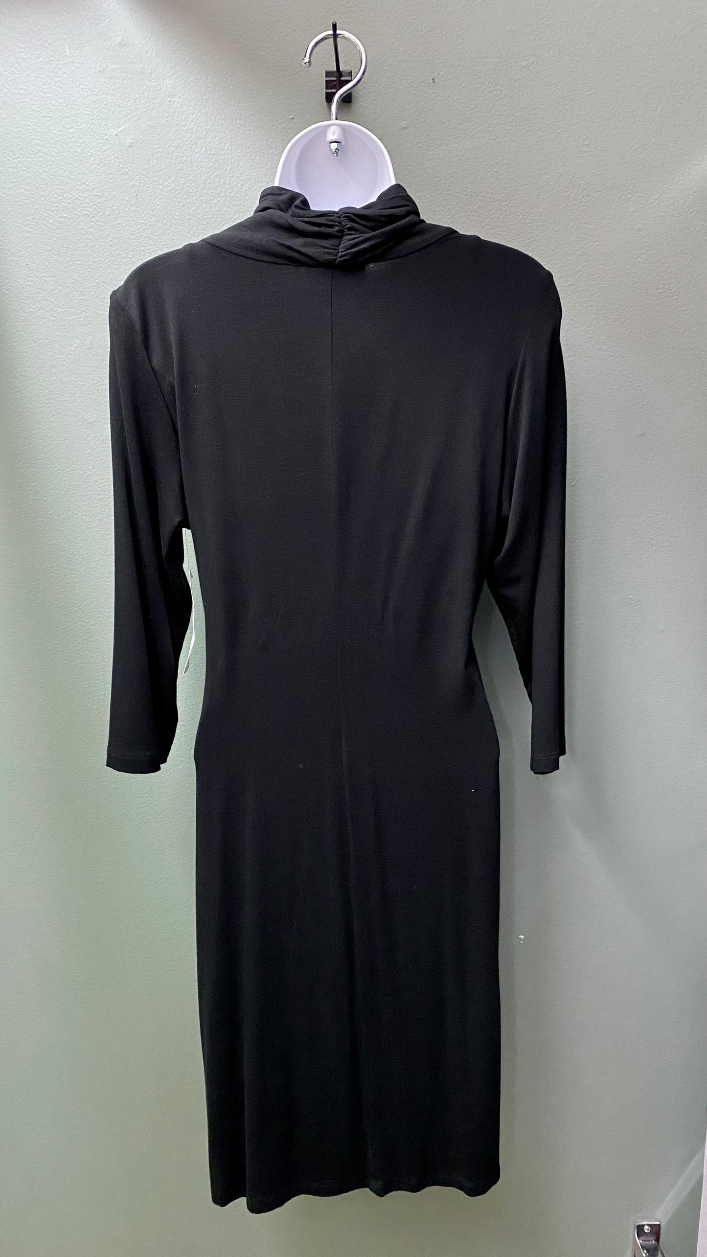 Karen Kane Black Drape Front Dress
