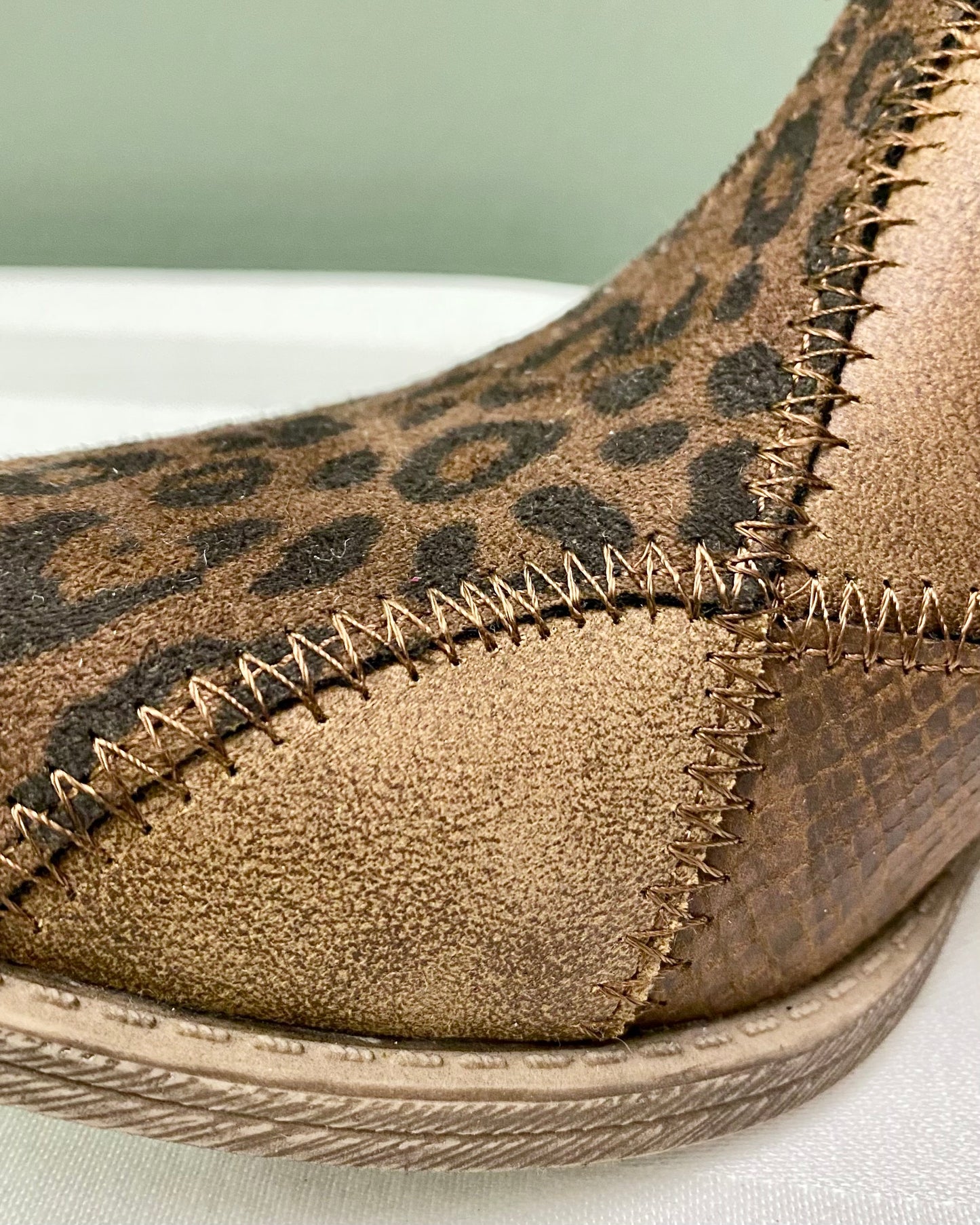 VeryG Tooled Tan Ankle Boot