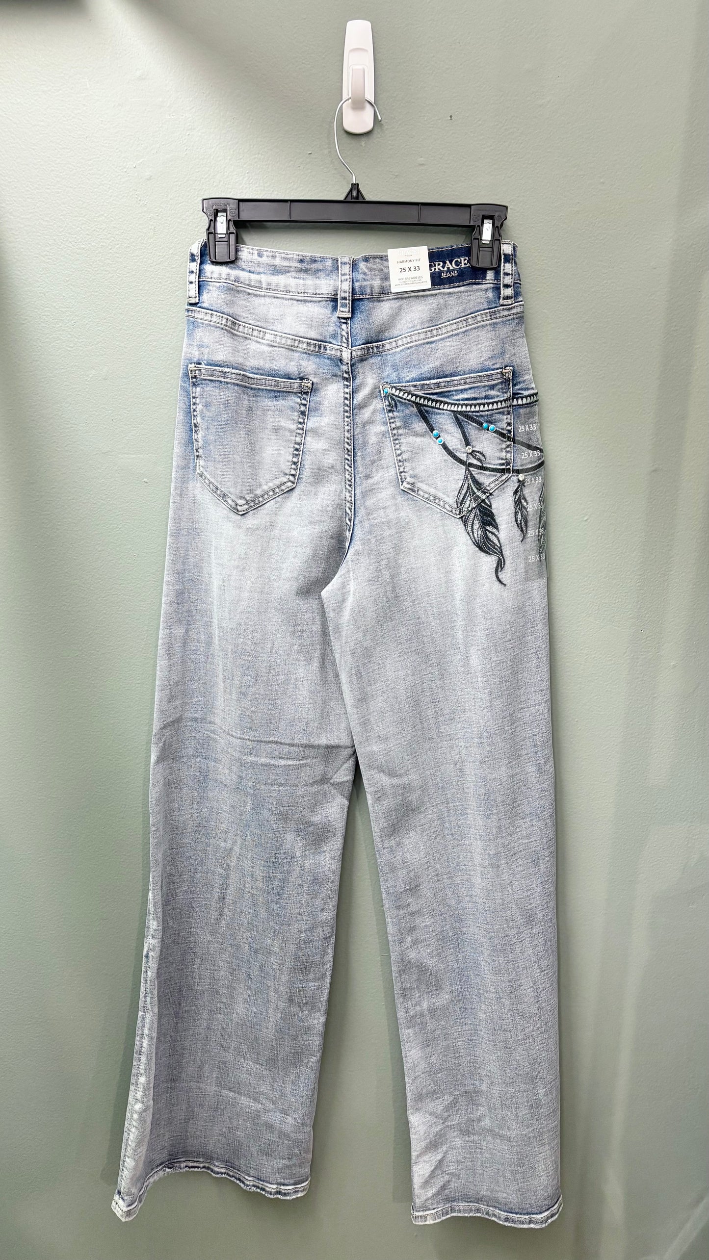 * Grace Dream Catcher Embroidered Jeans