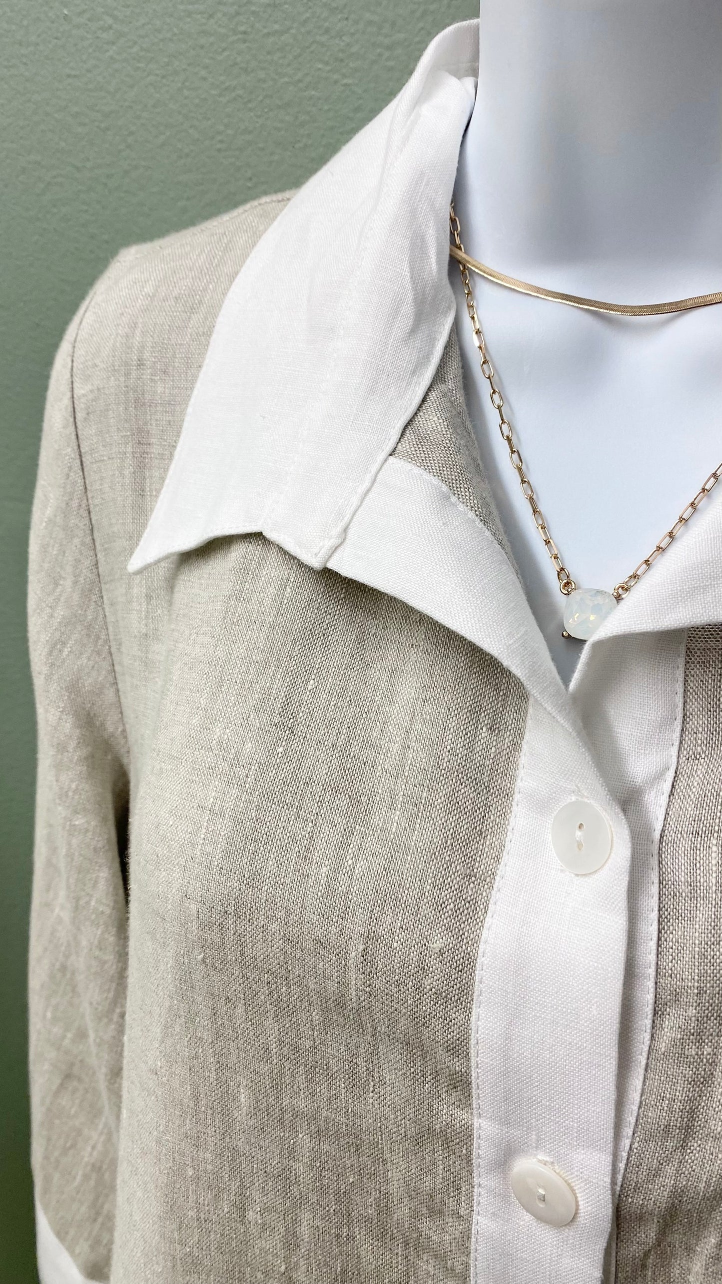 Clearance - Karen Kane Linen with Collar
