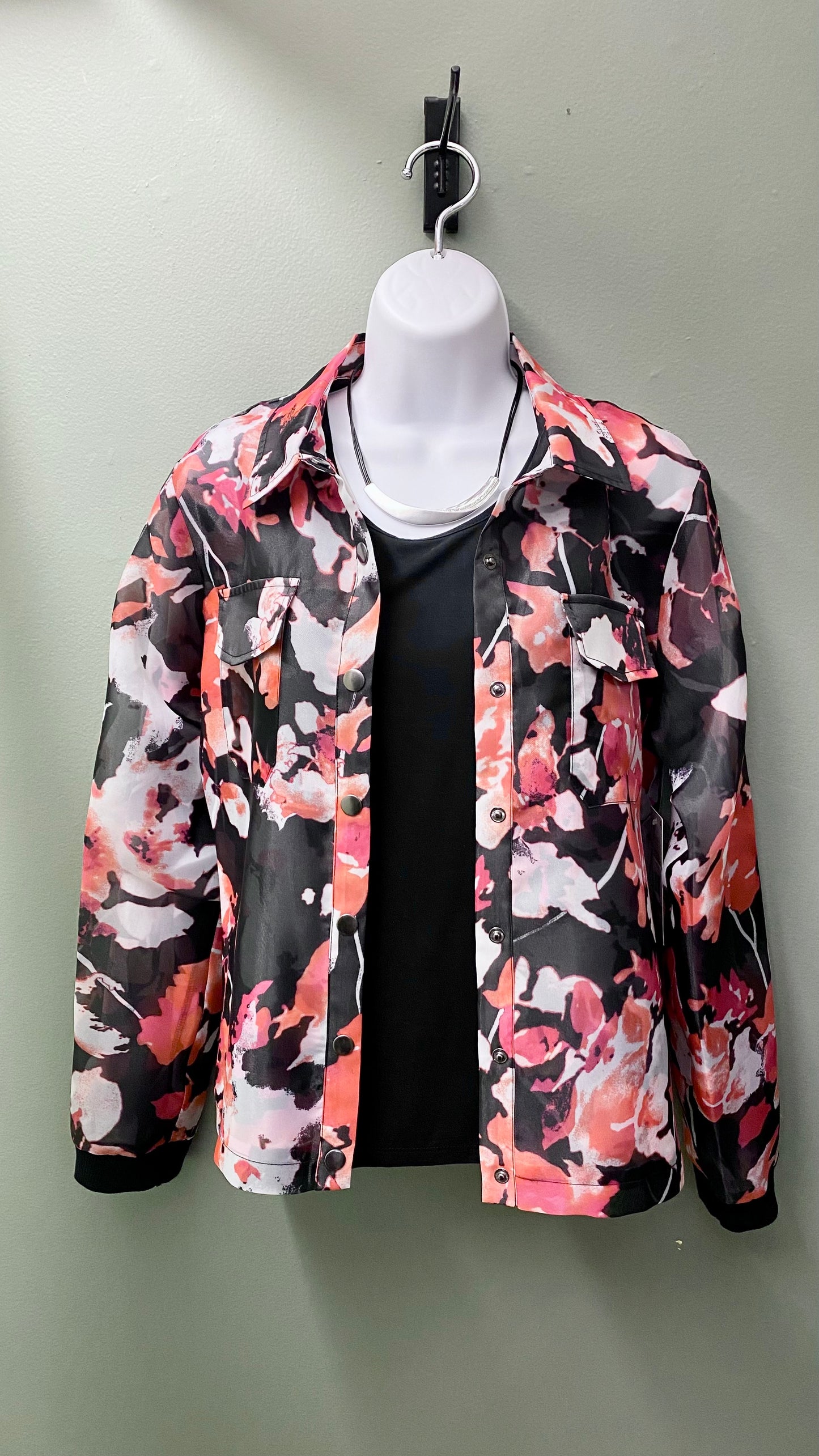 Multiples Snap Front Floral Shirt