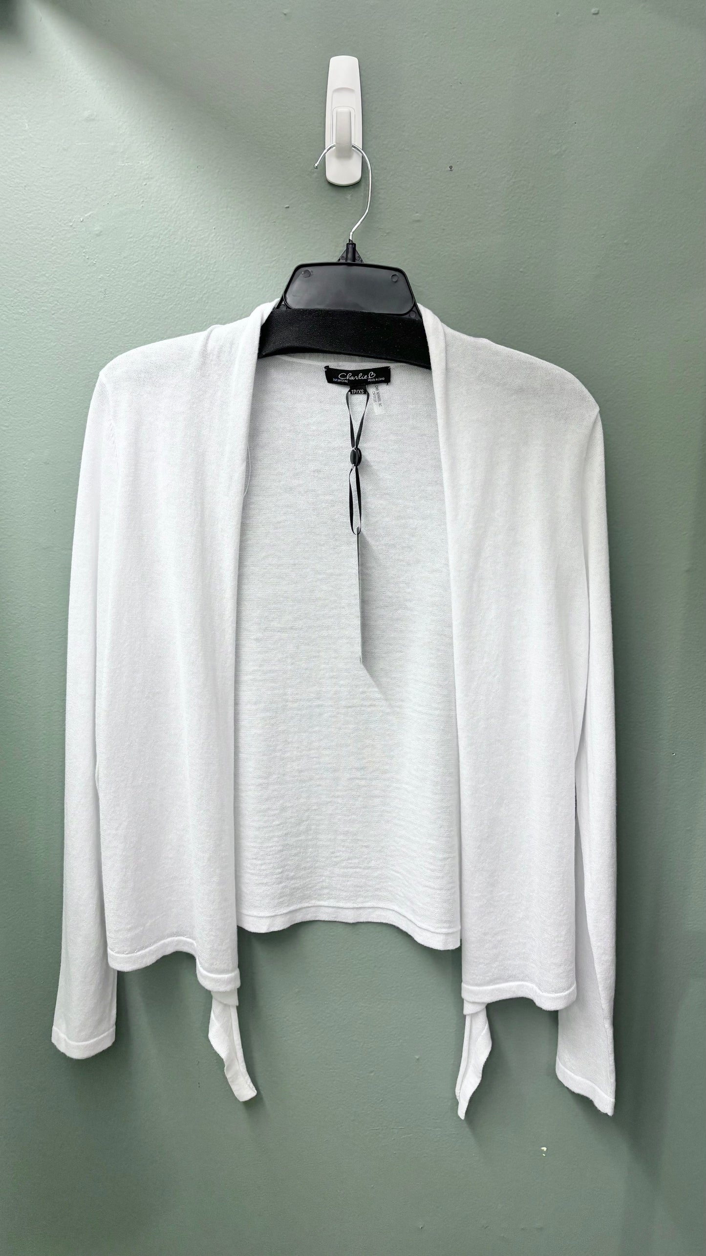 Charlie B Bolero Sweater with Front Tie