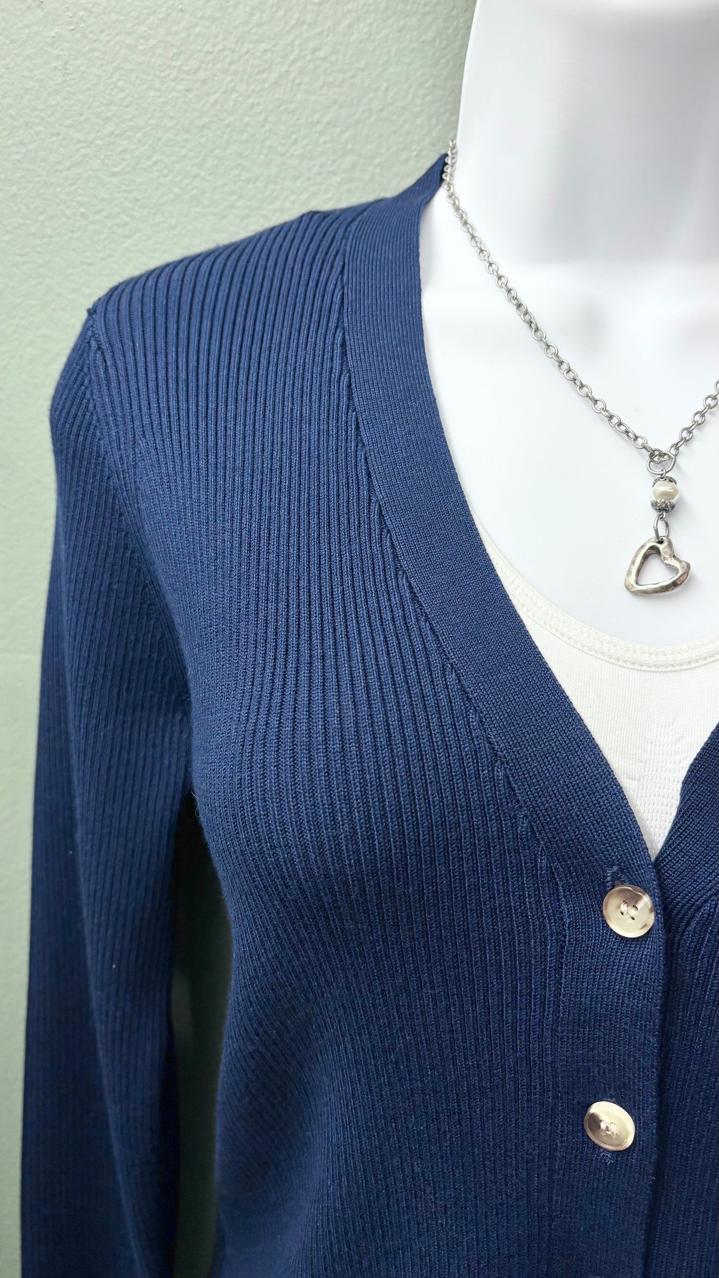 Karen Kane Ribbed Buttoned Sweater