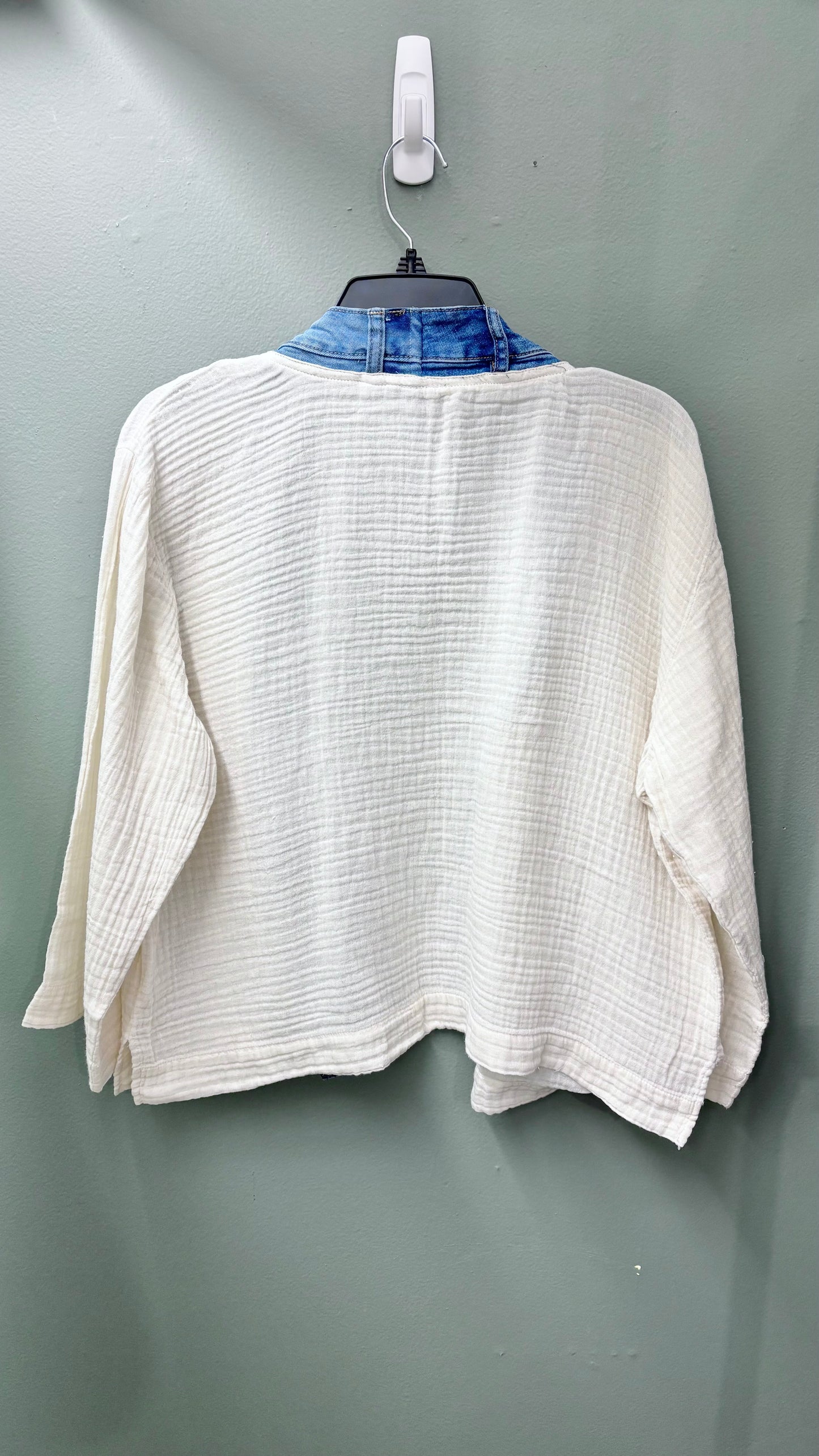 Shannon Passero Denim Trim Cardigan Top