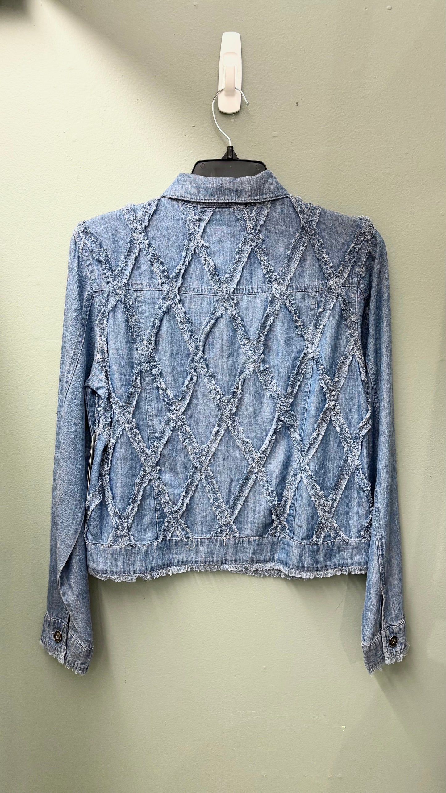 * Multiples Light Jean Jacket with Diamond Fringe