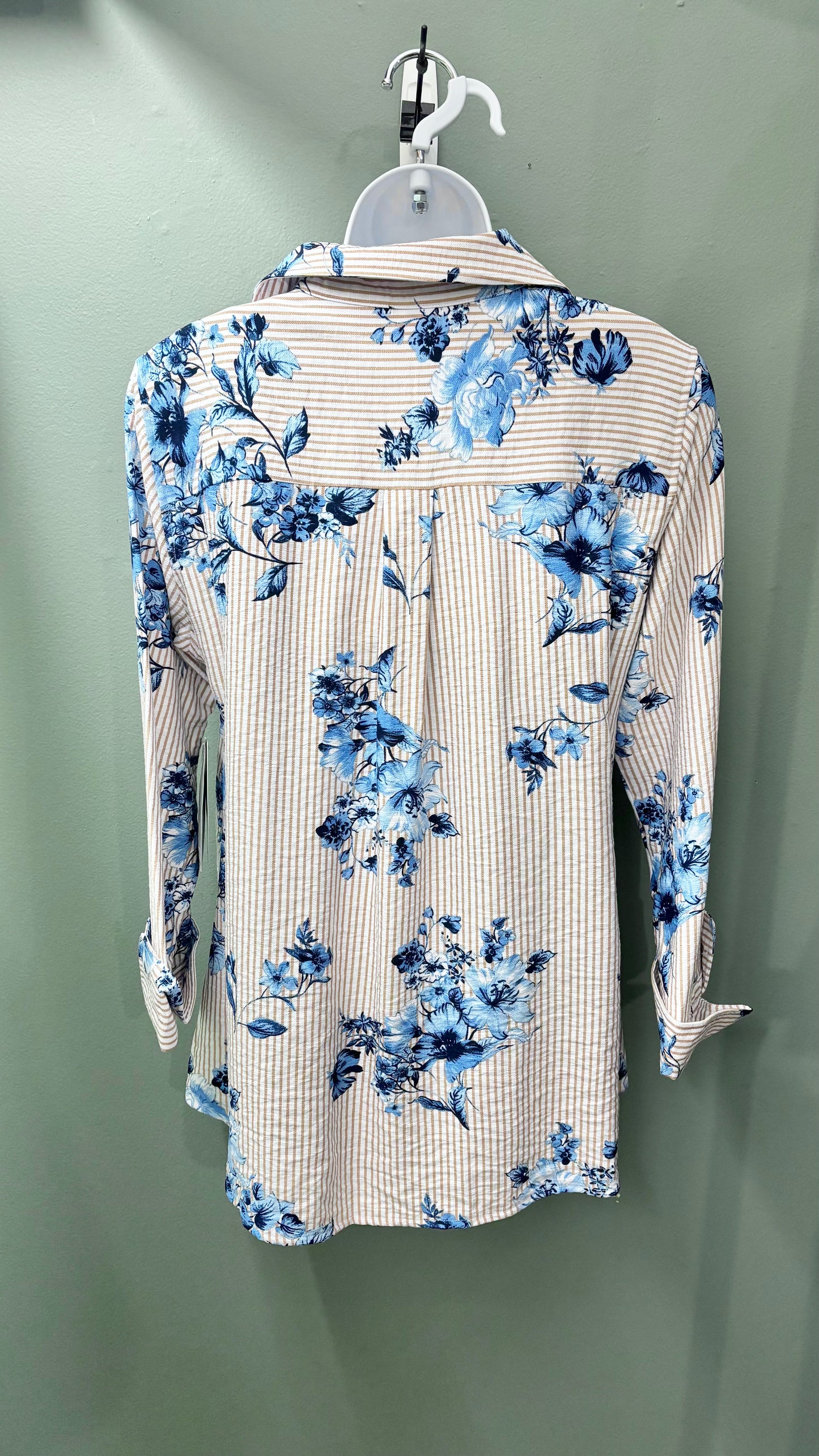 Multiples Button Front Floral Top