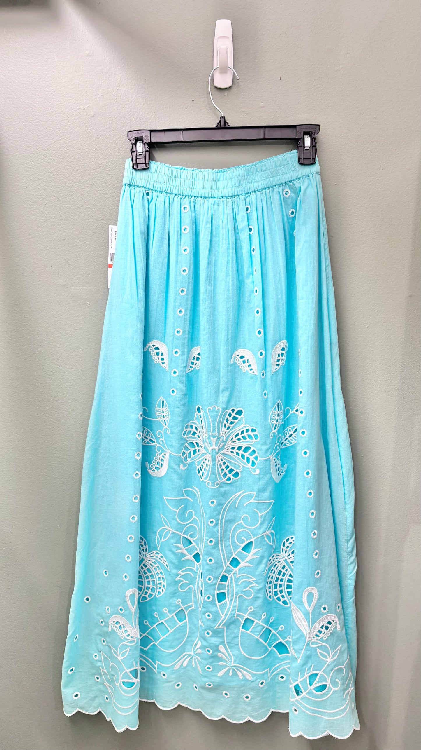 * Karen Kane Embroidered Cotton Skirt