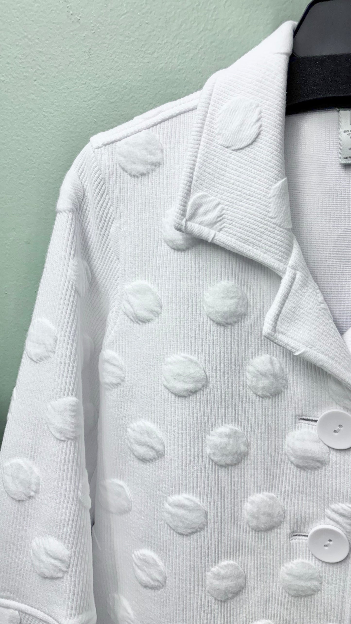 Multiples Textured Dot Jacket Top
