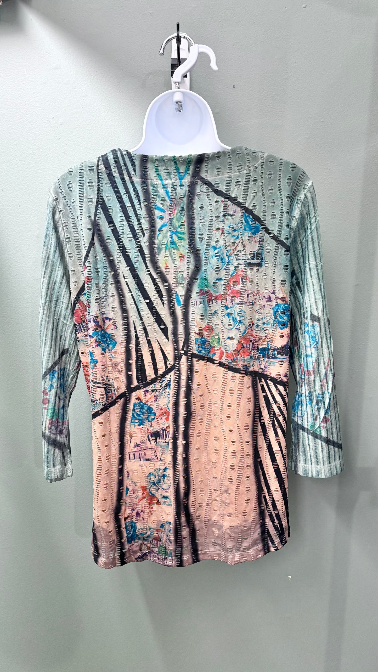 Kamana Patterned Burnout Top