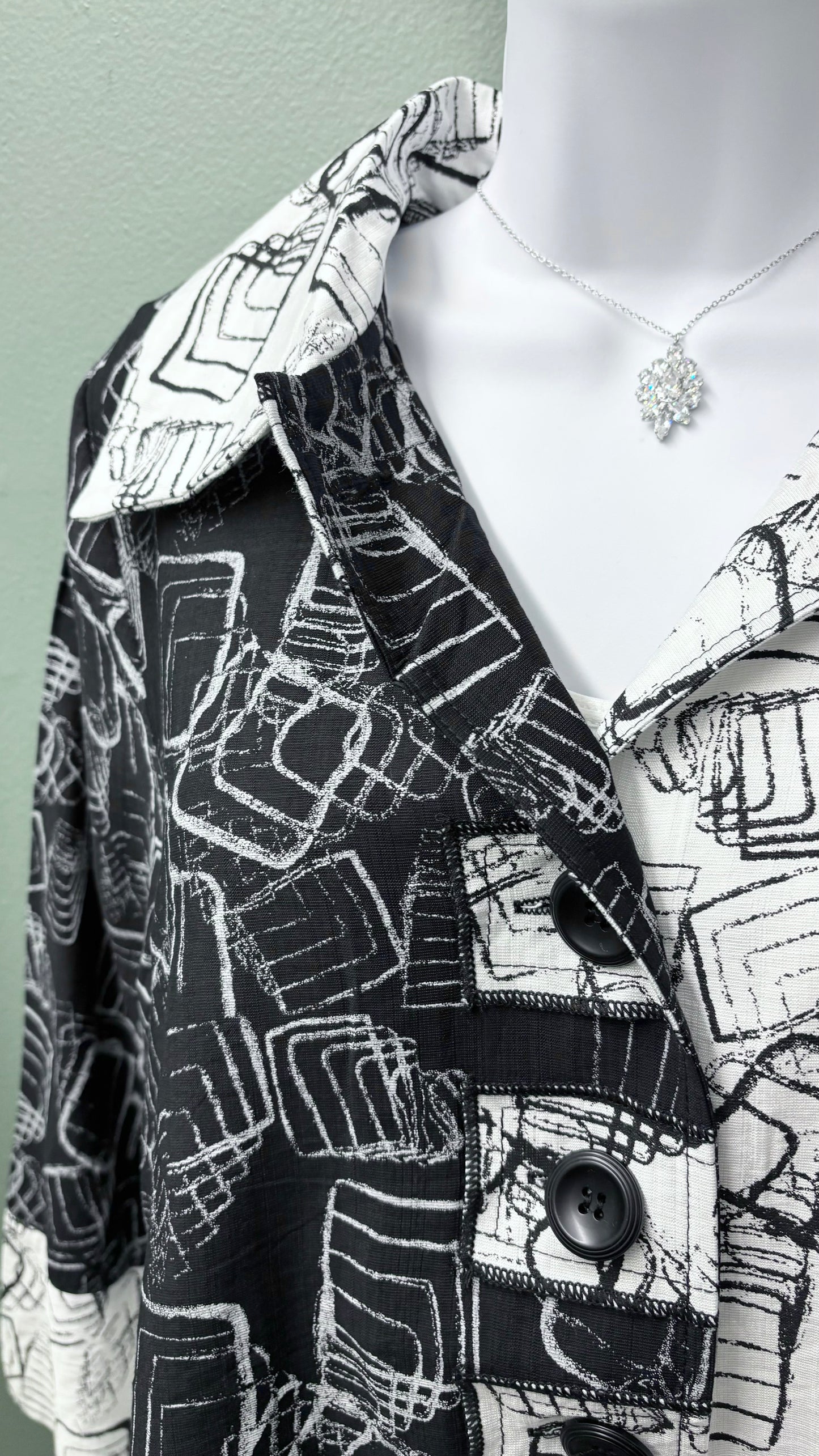 Kamana Two-Tone Buttoned Top