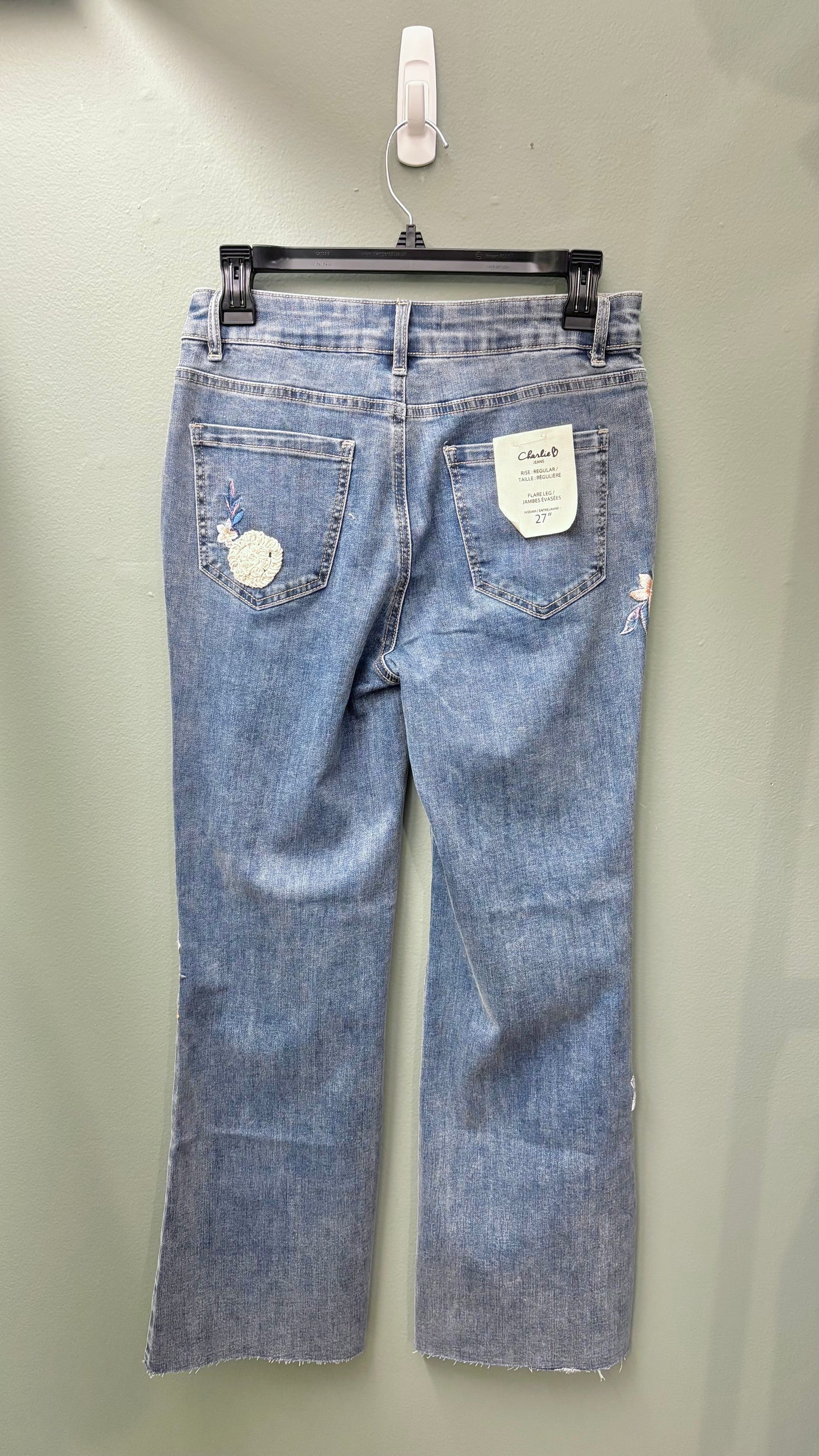 Charlie B Embroidered Crochet Jean