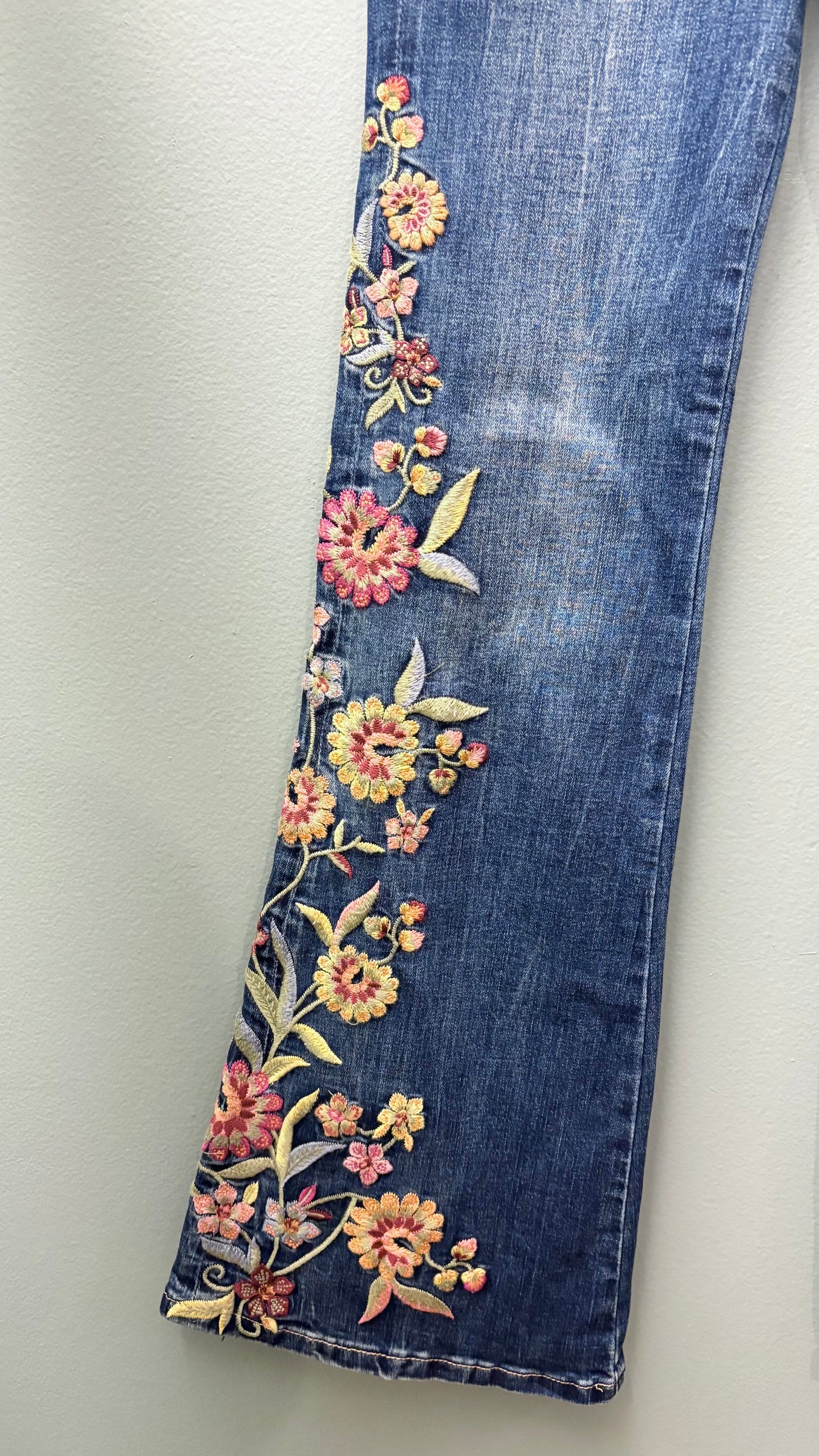 Grace Dark Wash Embroidered Jeans