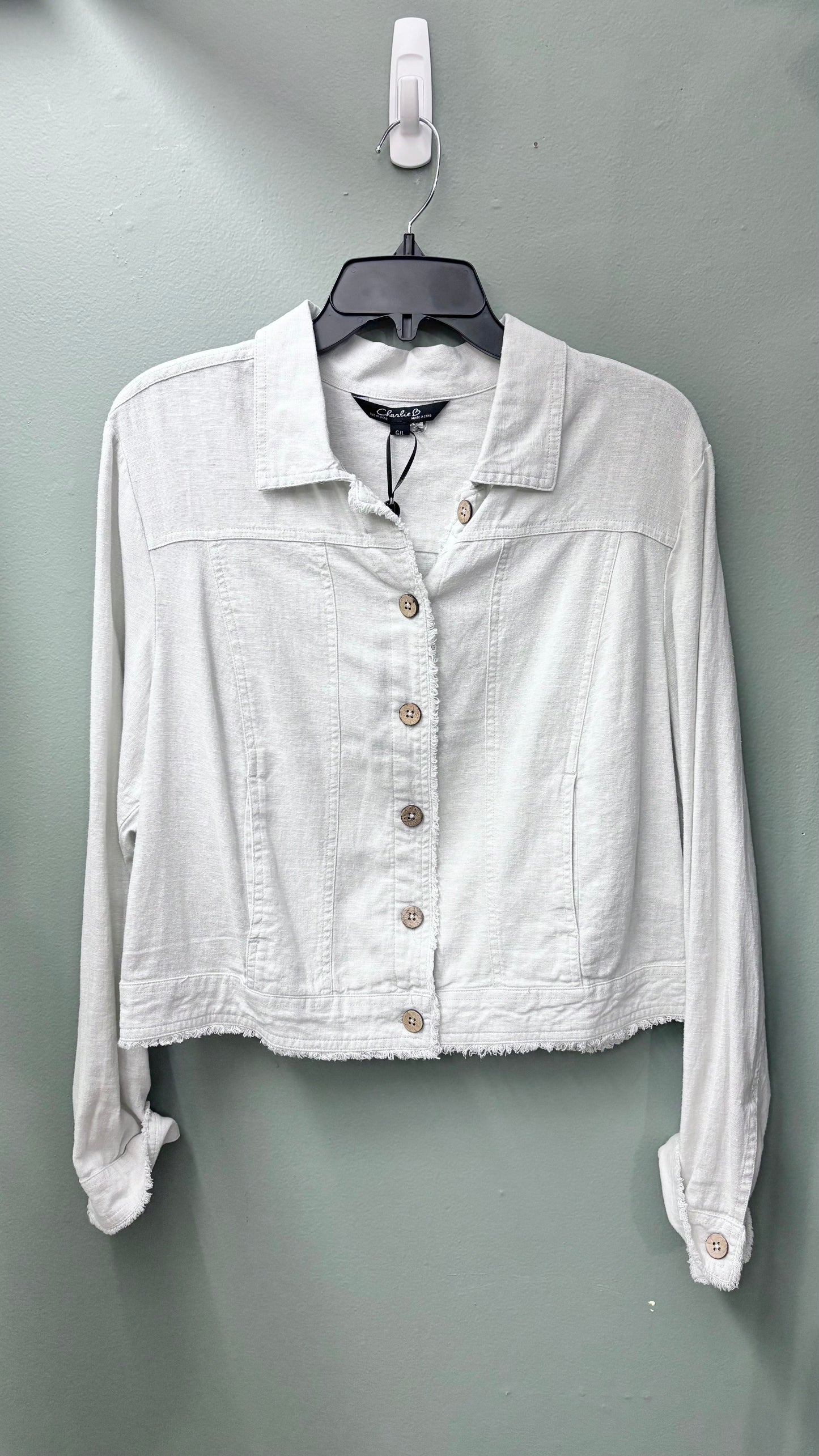 Charlie B Cream Linen Jacket
