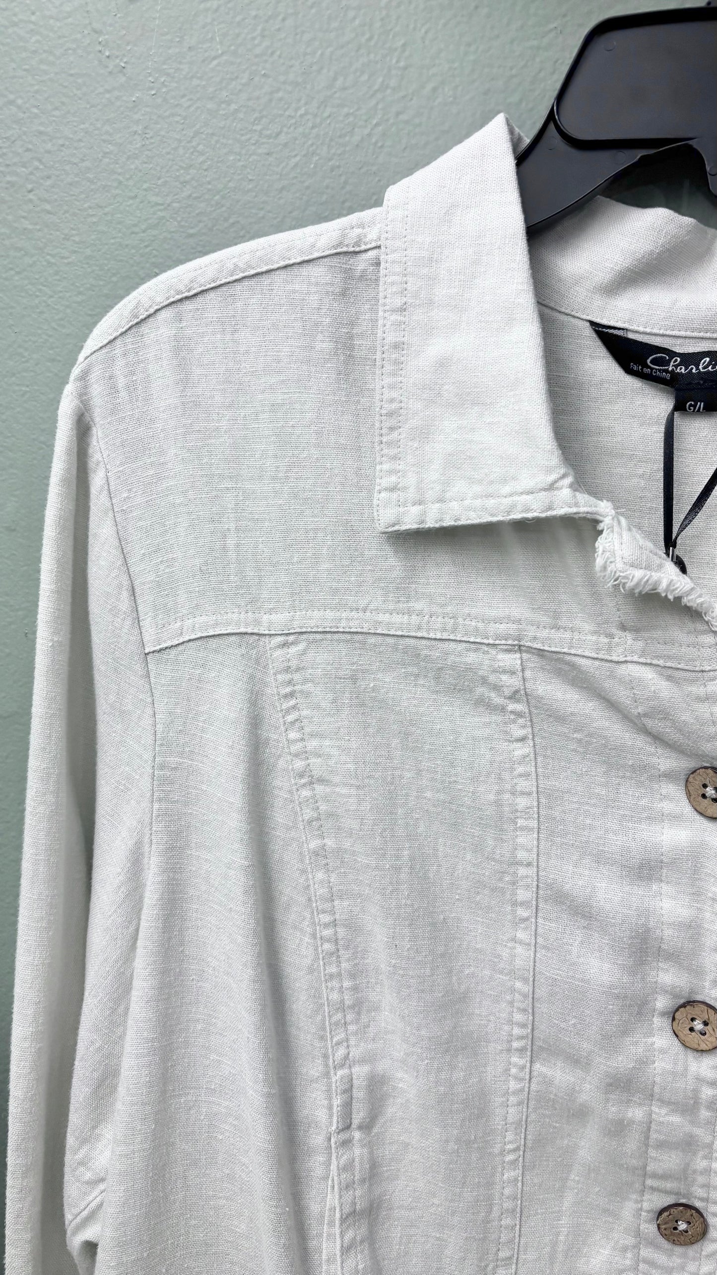Charlie B Cream Linen Jacket