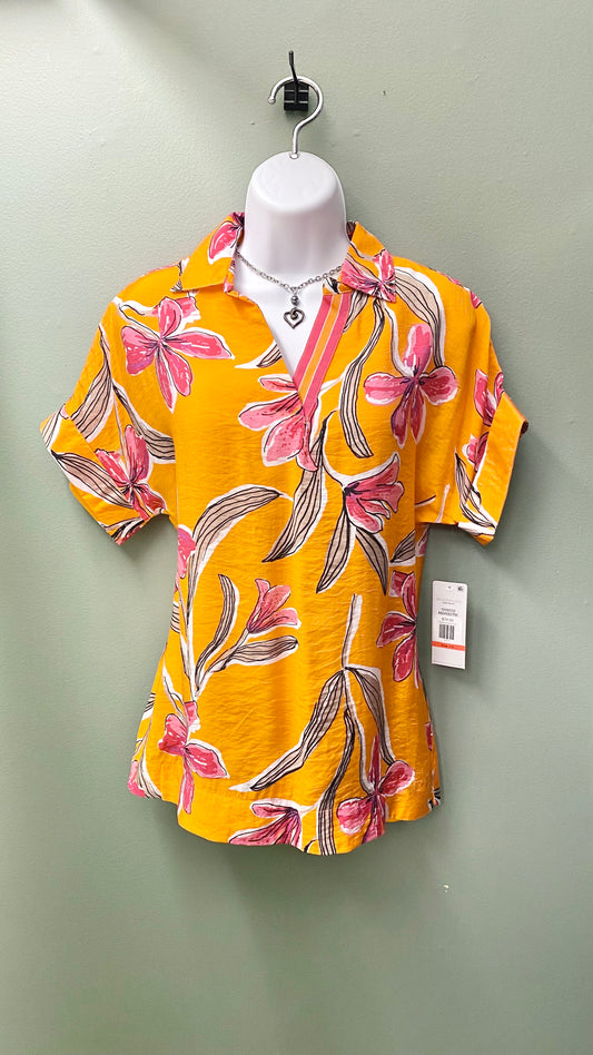 Clearance - Multiples Bright Floral Dolman Sleeve