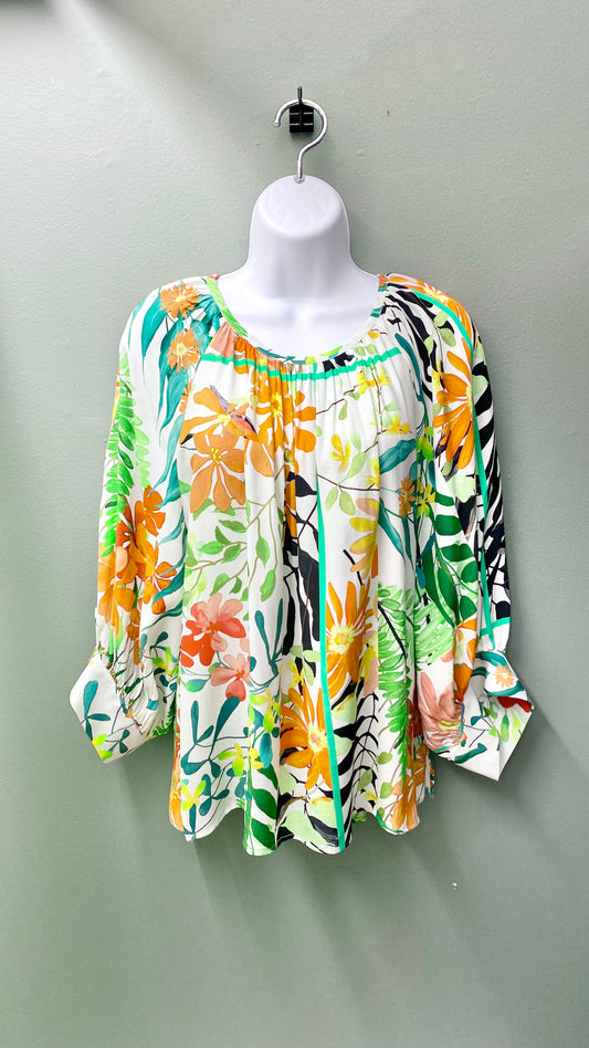 Karen Kane Floral Blouson Sleeve Top