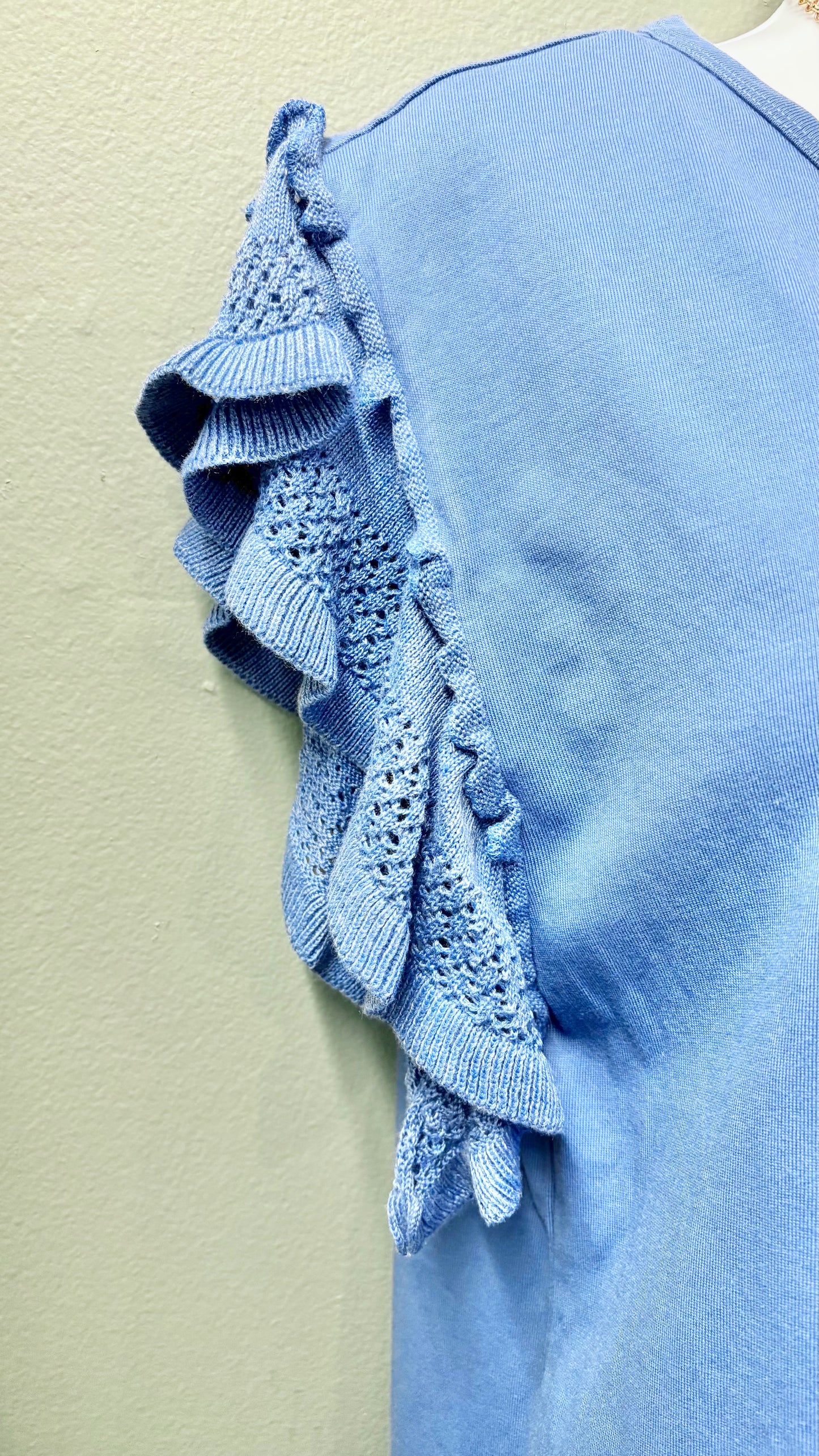 Multiples Flutter Sleeve Top