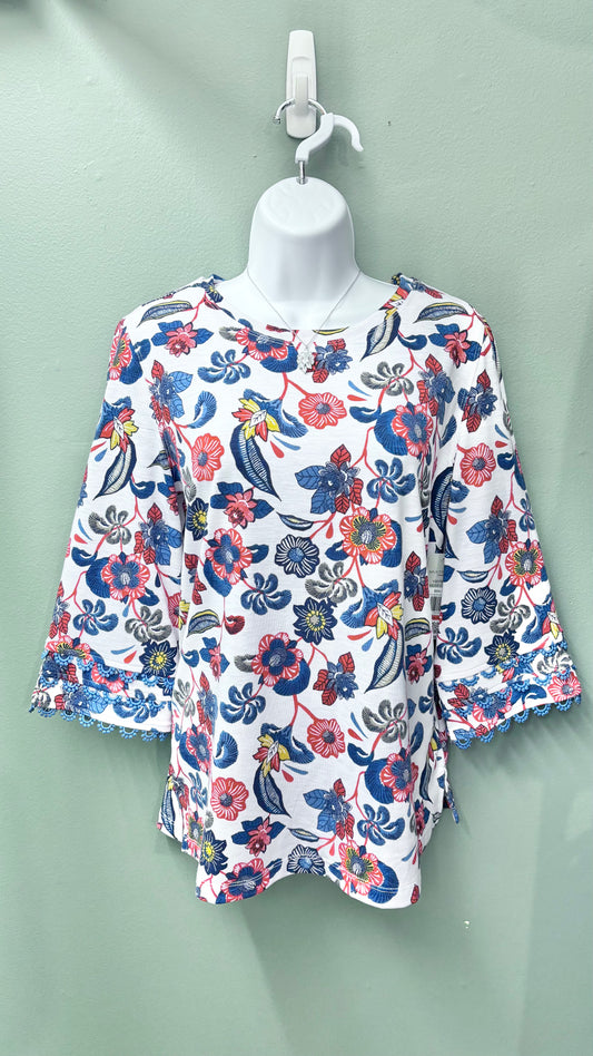 Multiples Scoop Neck Top