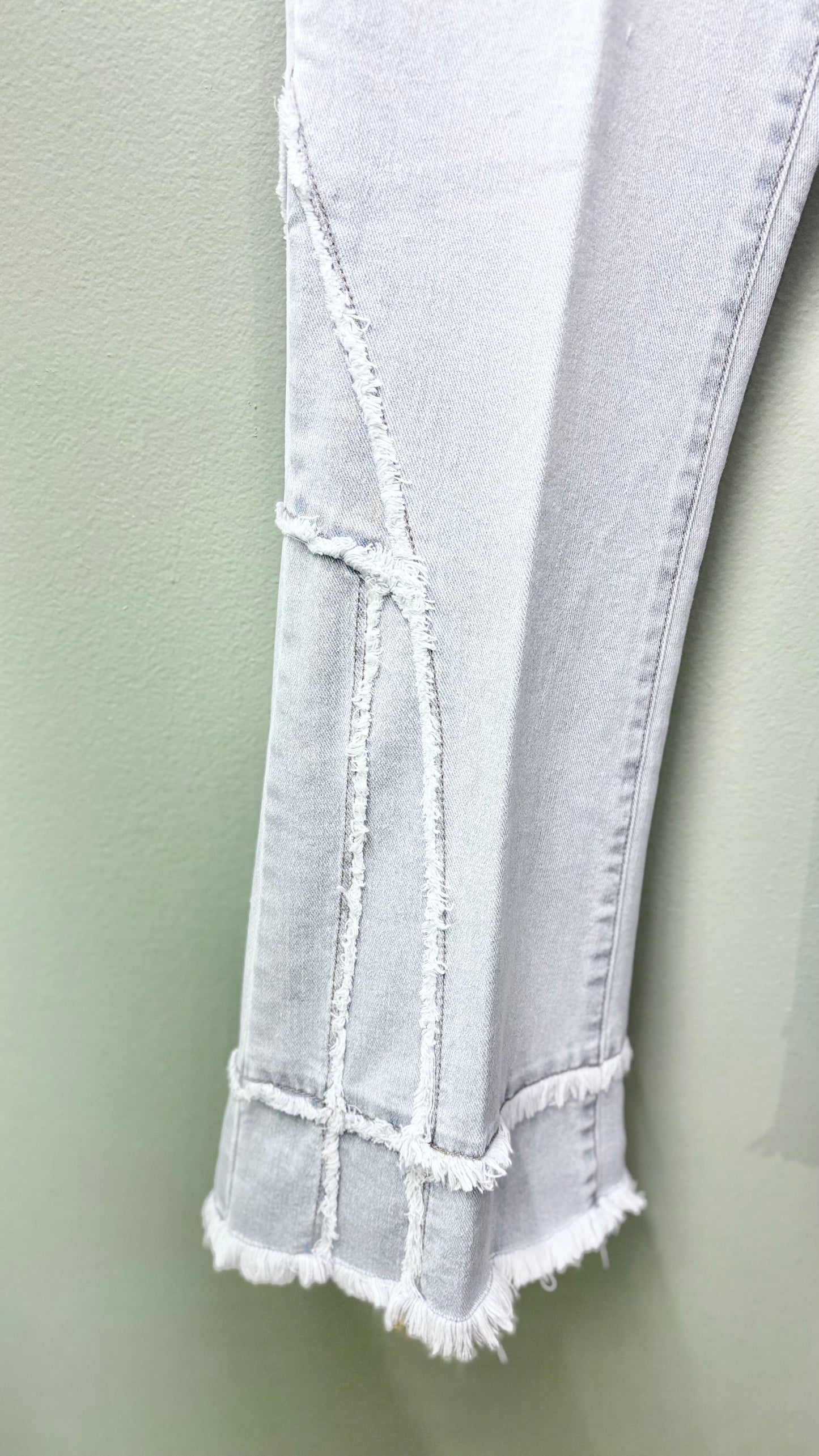 Multiples Crop Pant with Fringed Hem