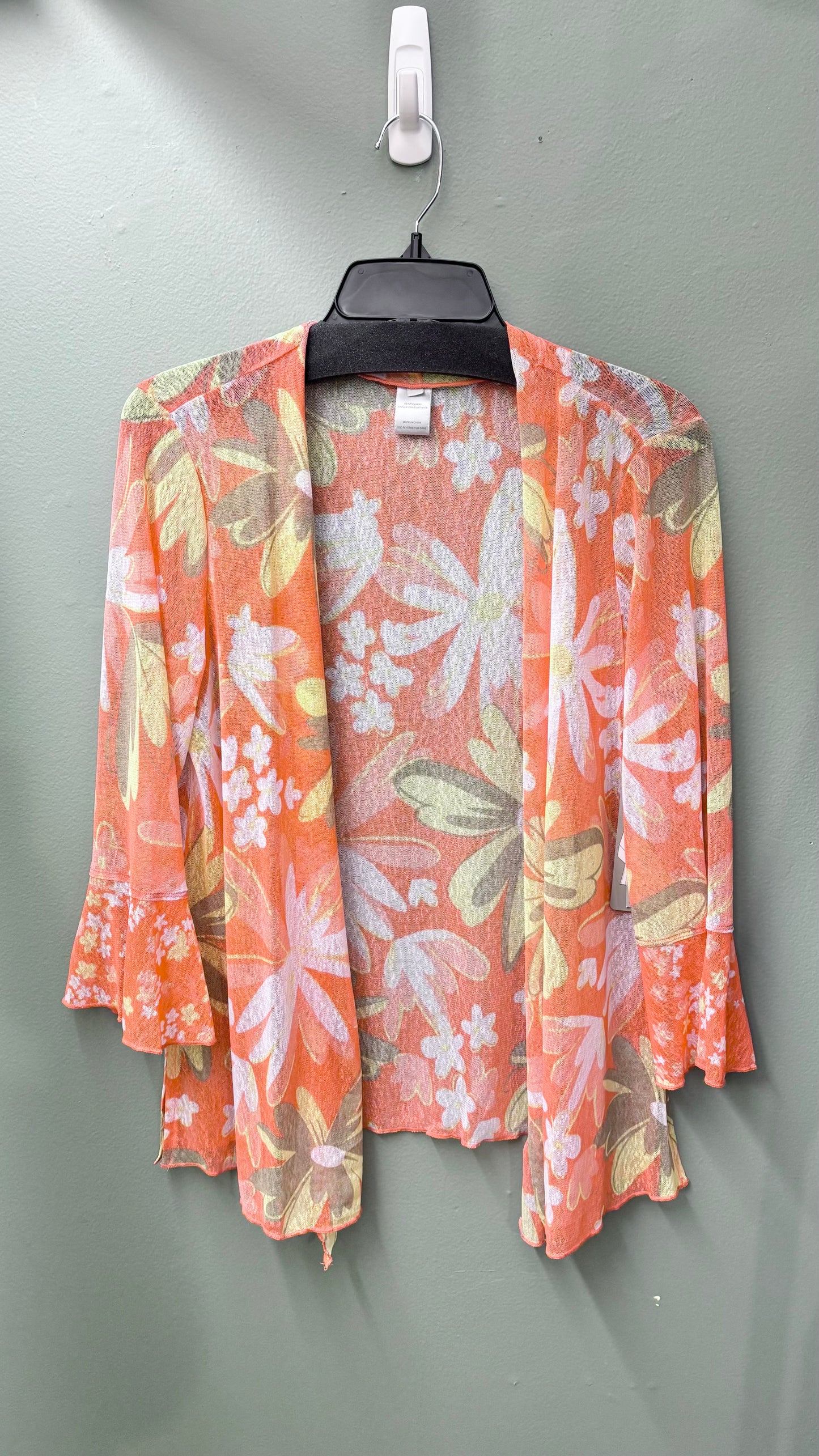 Multiples Tie-Front Shawl Top