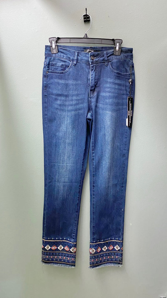 Charlie B Embroidered Jean Dark Wash