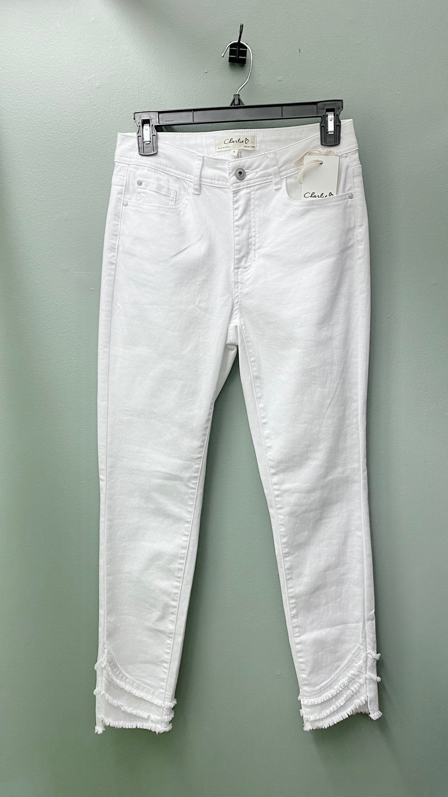 Charlie B Frayed Hem Jean