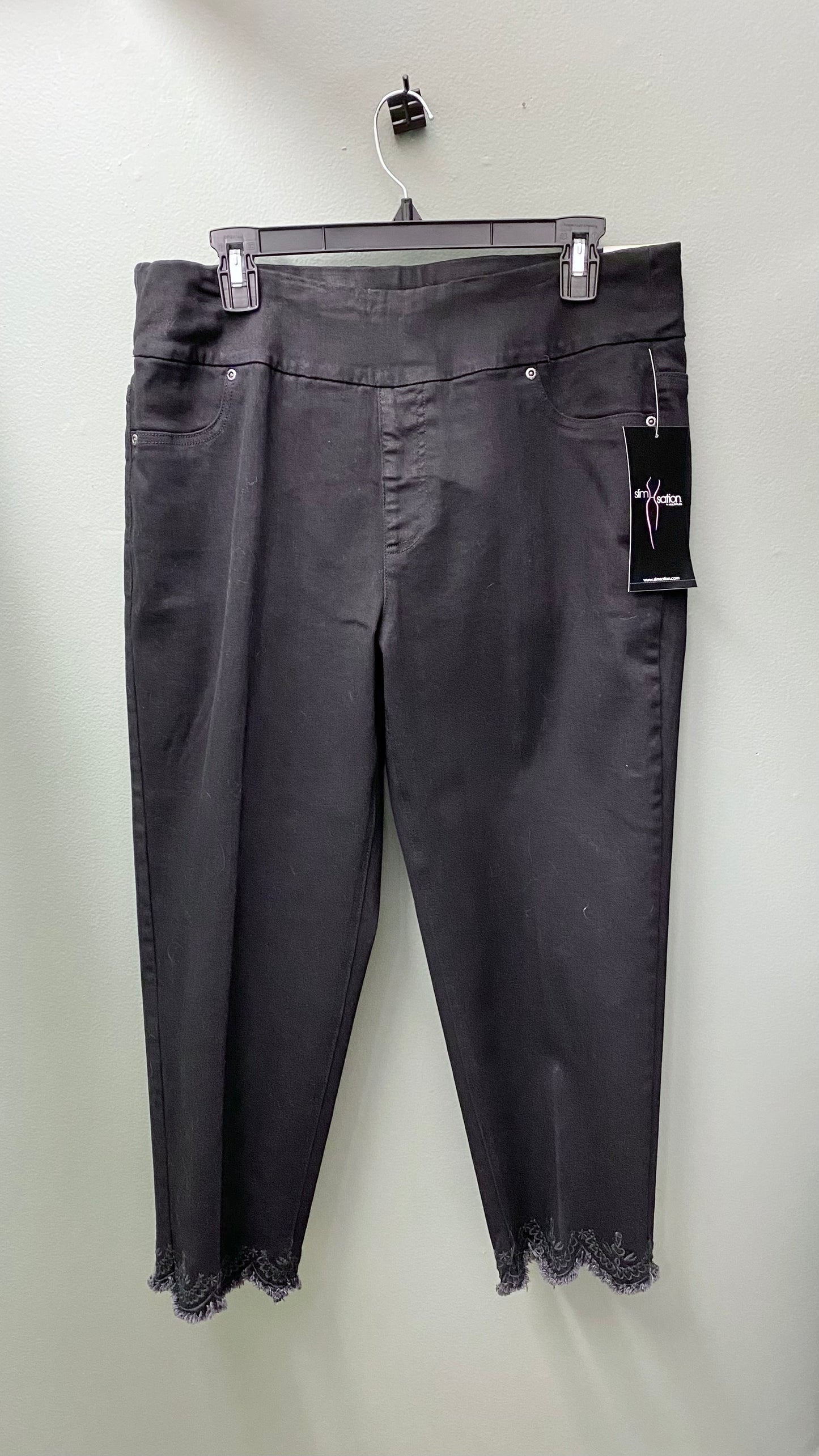 Slim-Sation Fringe Hem Pants