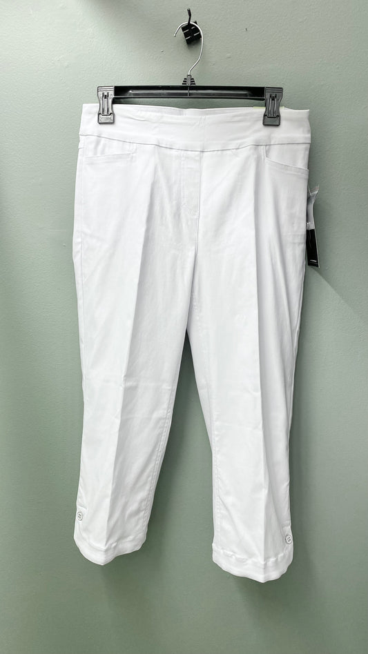Multiples Slim-Sation White Capri Pant
