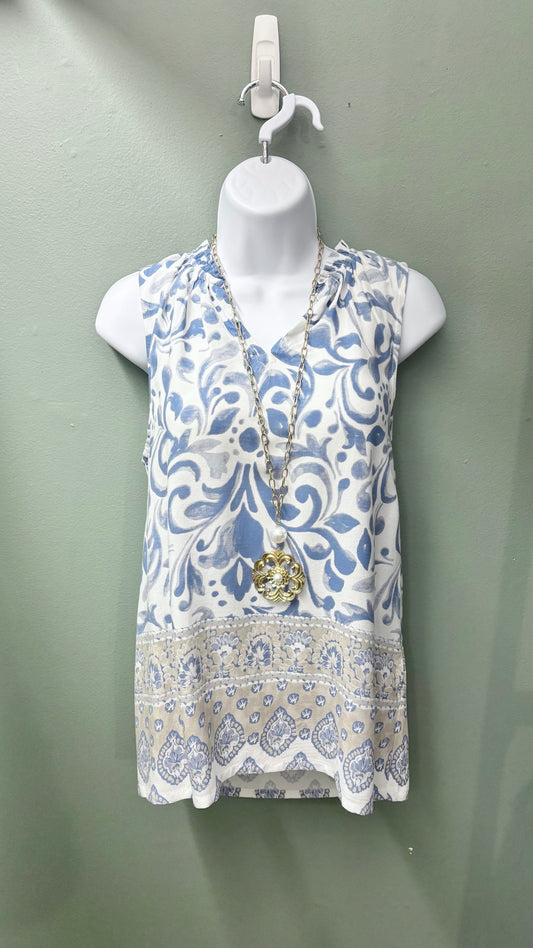 Charlie B Ruffle Collar Top