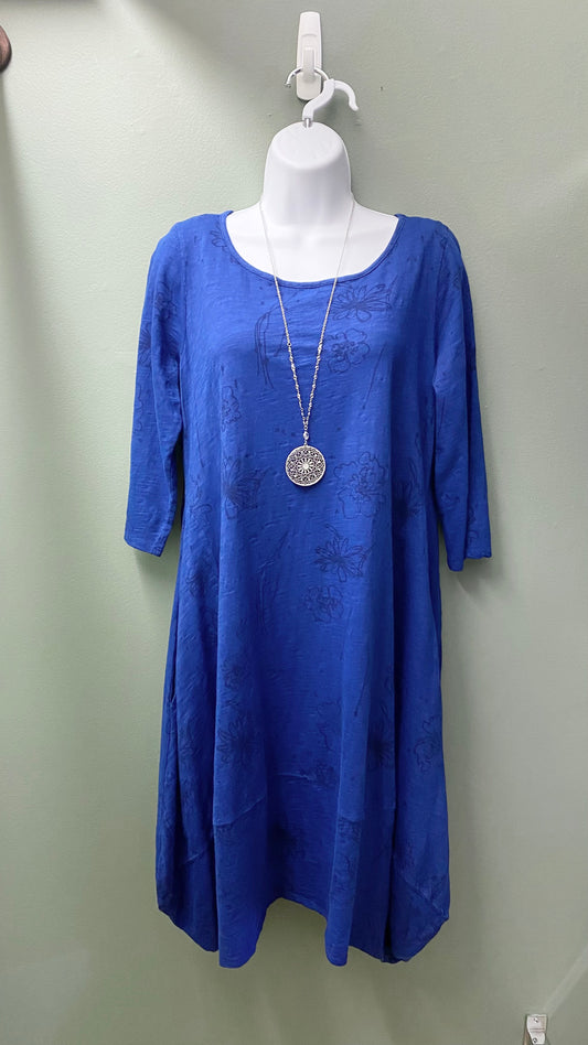 Cotton Lani Blue Tunic Dress