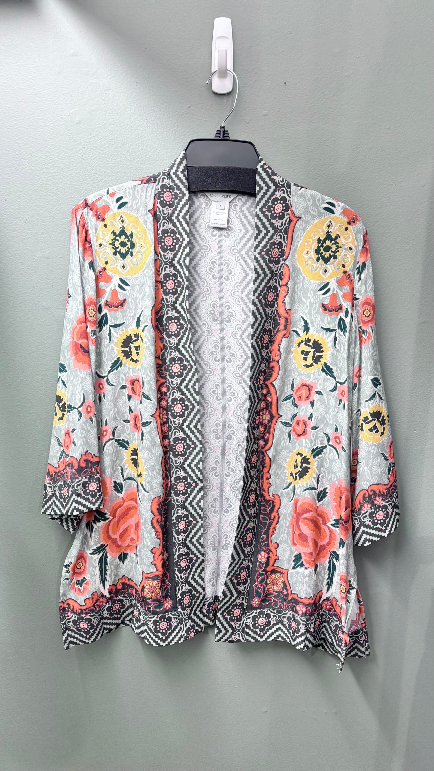 Multiples Patterned Kimono Top