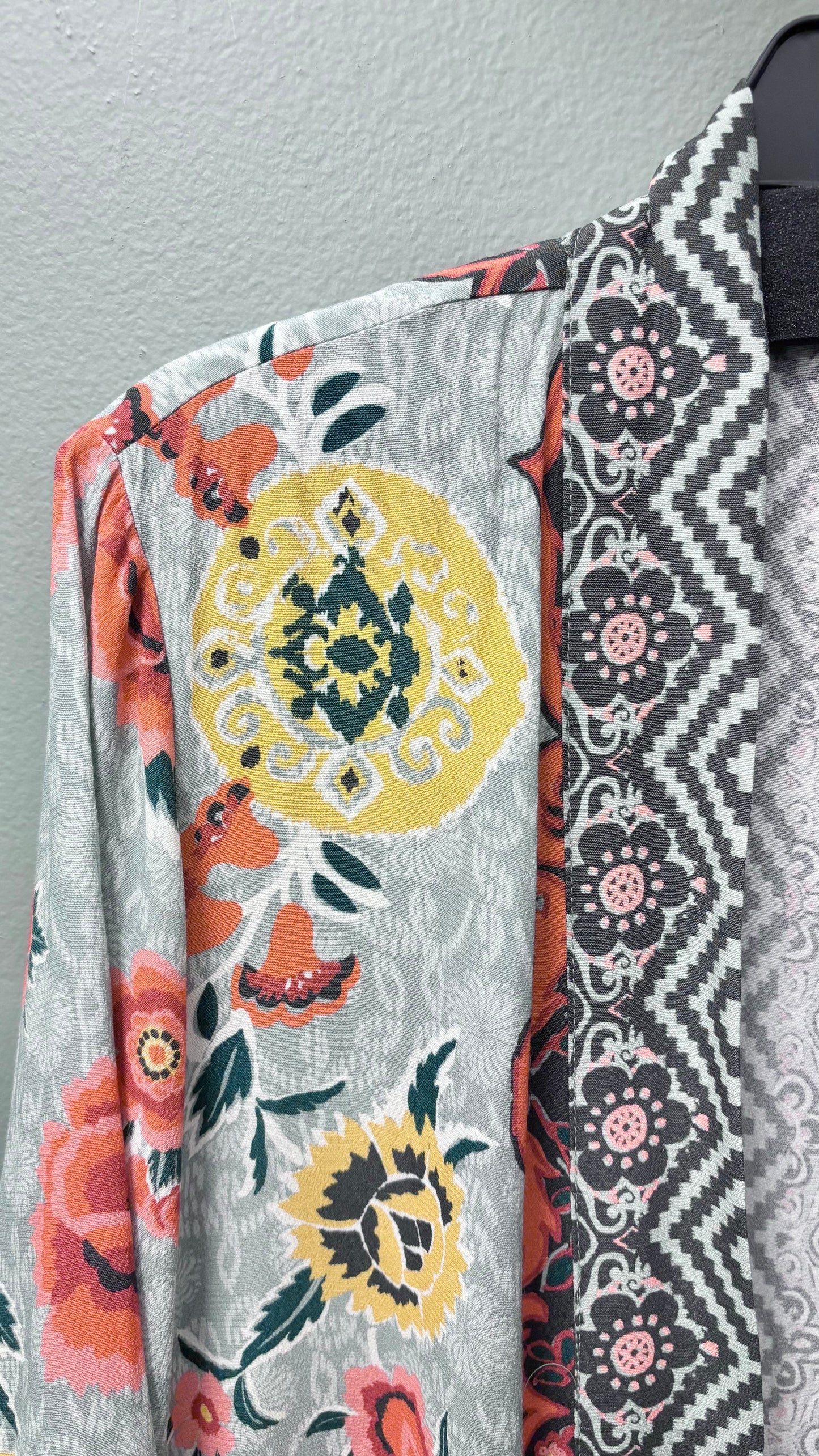 Multiples Patterned Kimono Top