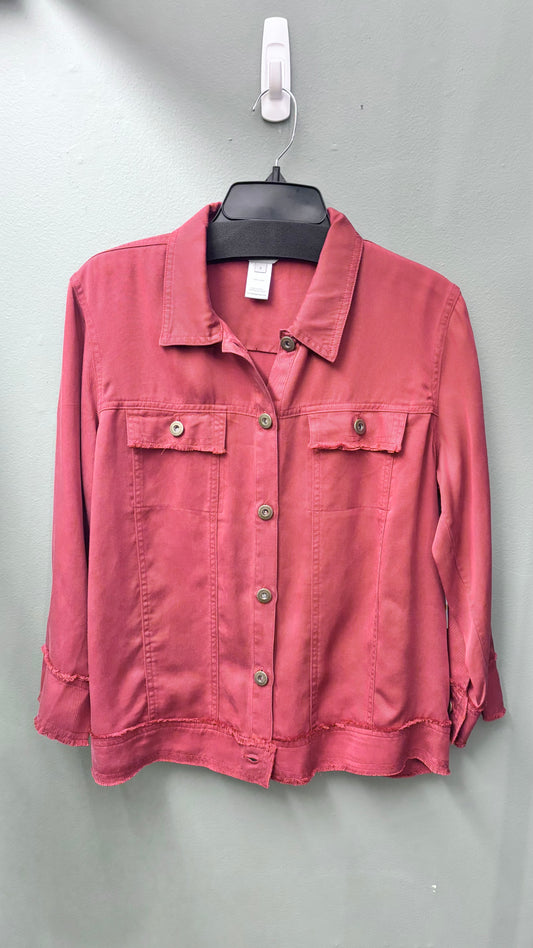 Multiples Fringe Trim Jacket