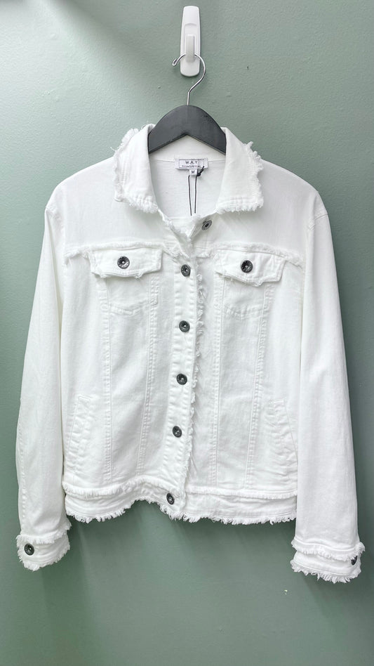 WAY White Cotton Twill Jacket