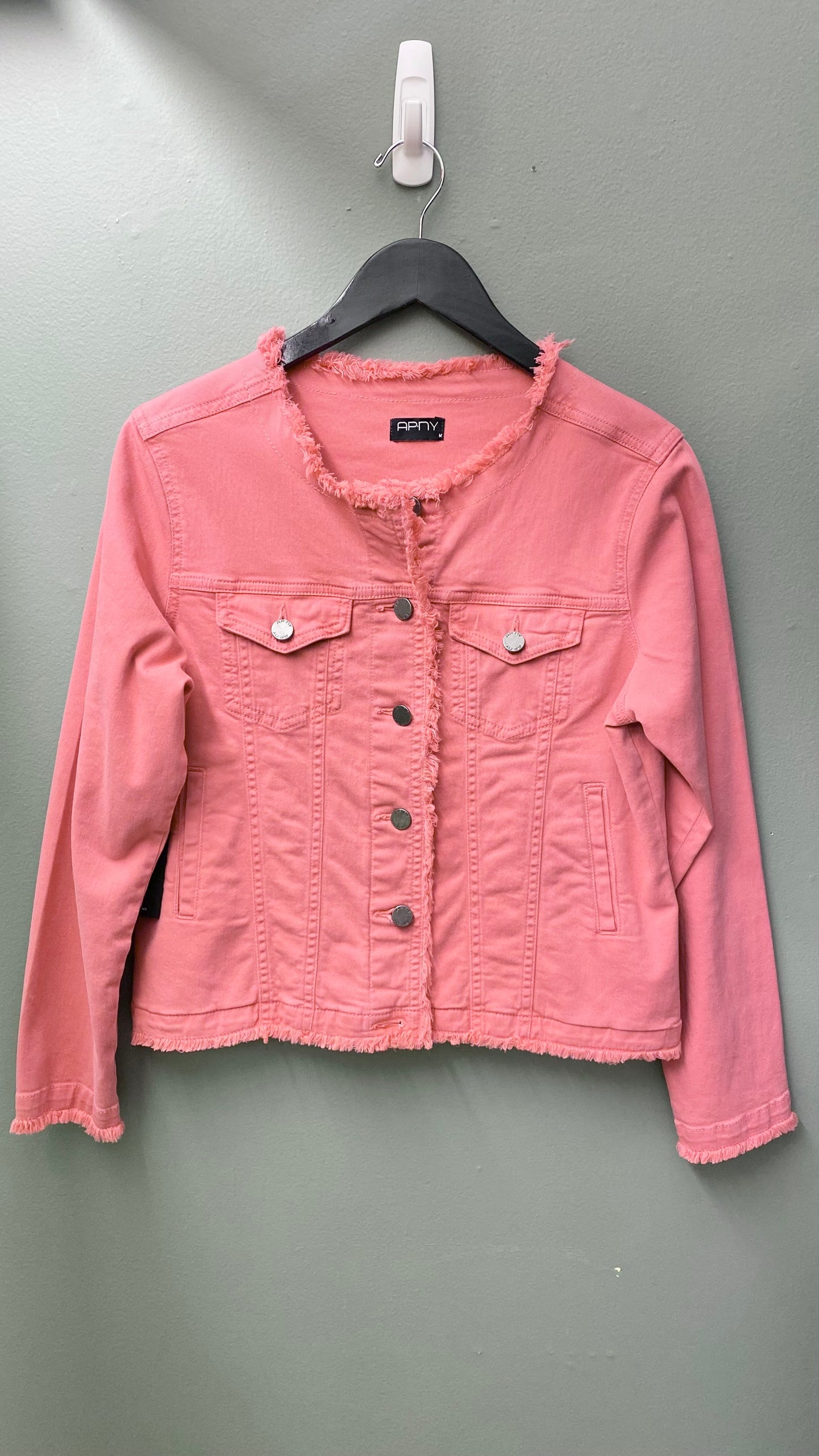 APNY Collarless Denim Jacket - 3 Colors
