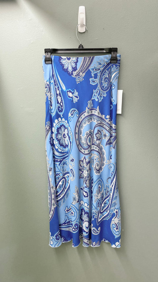 Karen Kane Bias Midi Skirt - Blue