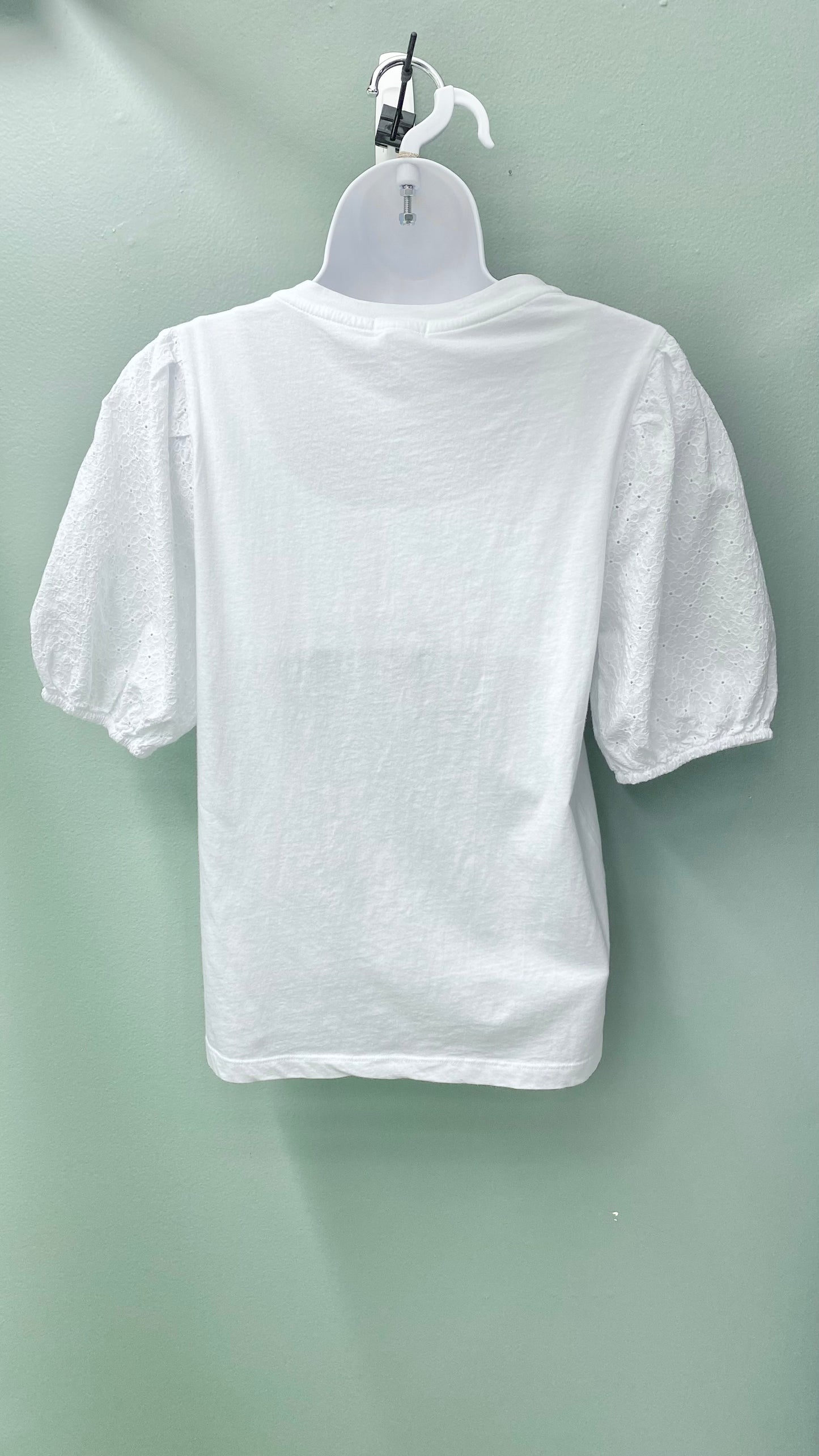 Dylan Hailey White Puff Sleeve Top