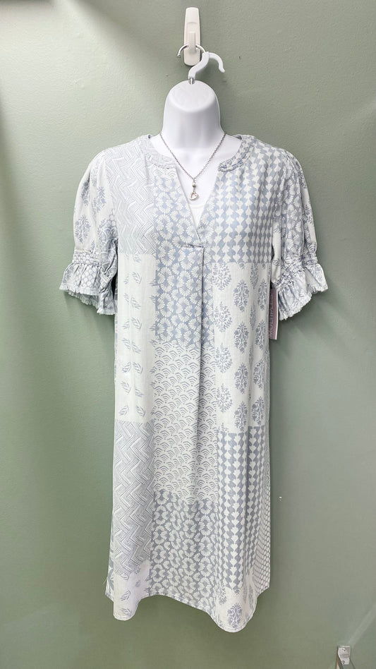 Multiples Patterned Flounce Dress