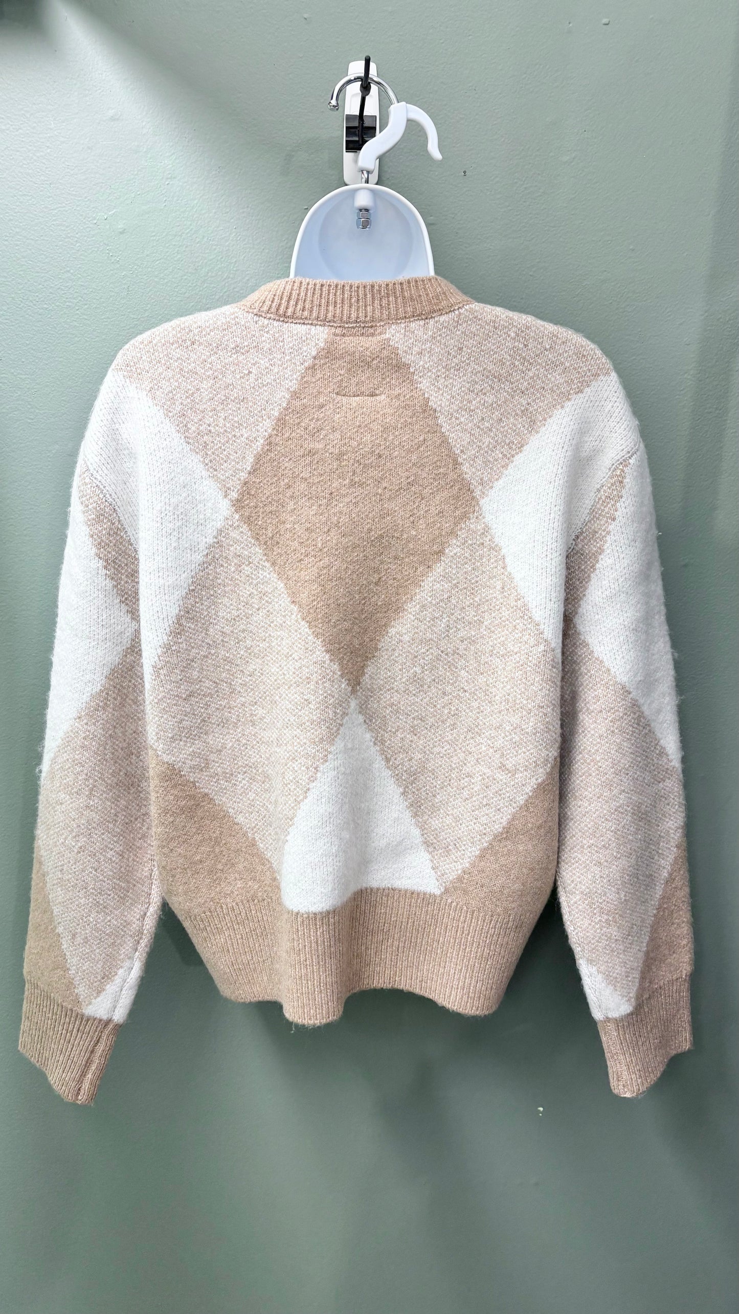 Rain + Rose Tan Studded Sweater