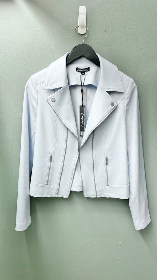 Charlie B Moto Jacket - Sky Blue