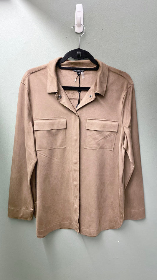 Charlie B Suede Shirt Jacket