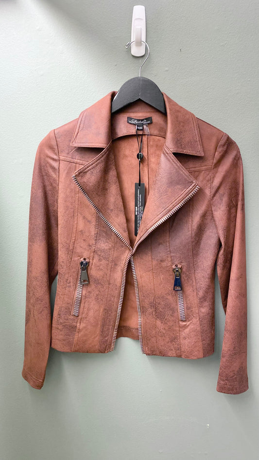 Charlie B Deep Red Moto Jacket