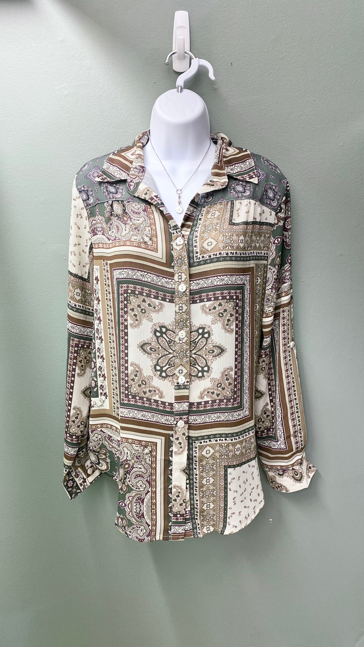 Charlie B Printed Crepe Top