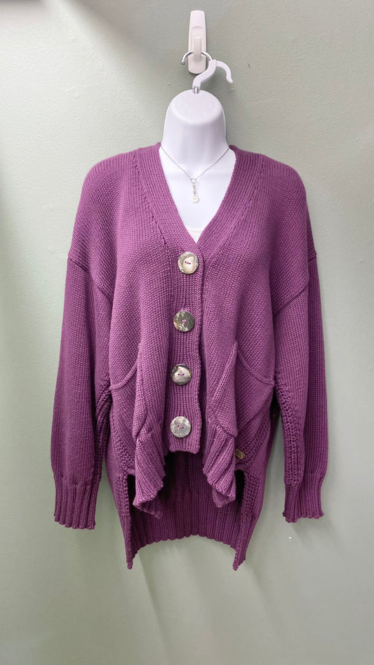 Shannon Passero Eggplant Cardigan Sweater